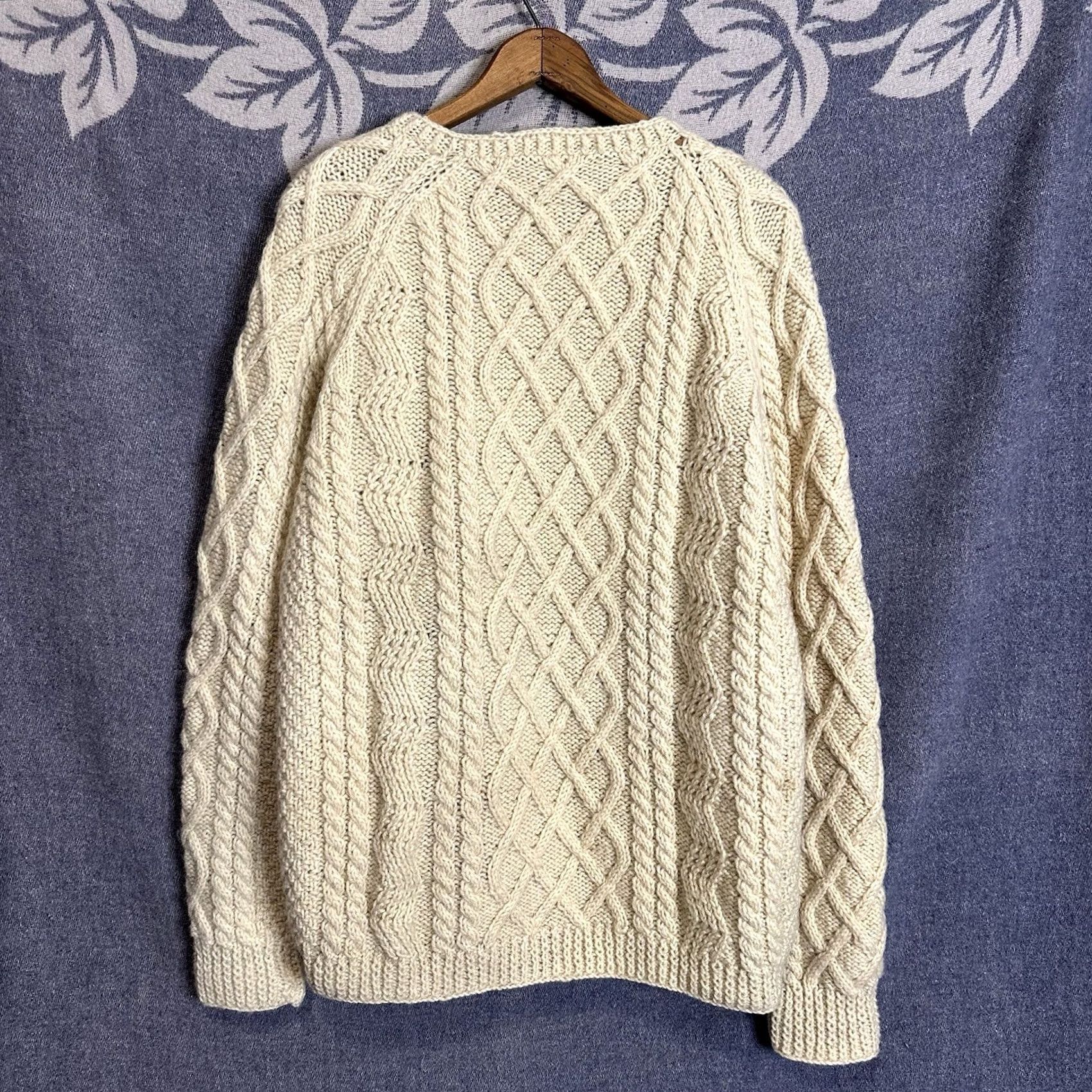 Vintage VINTAGE Kingstons O’Connell & Branches Dublin Fisherman Sweater Ivory Wool XL Mens 80s Outdoor Size US XL / EU 56 / 4 - 6 Thumbnail