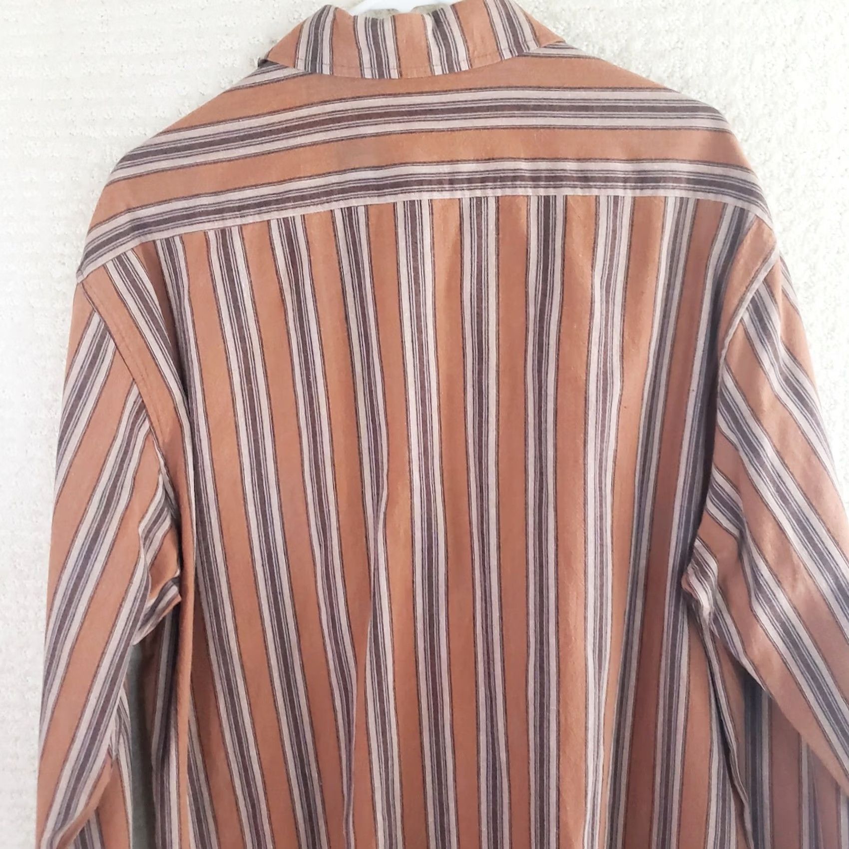 The Territory Ahead Territory Ahead Shirt Men's LT Brown Stripe 1/2 Button Pullover LS Western Look Size US L / EU 52-54 / 3 - 7 Thumbnail