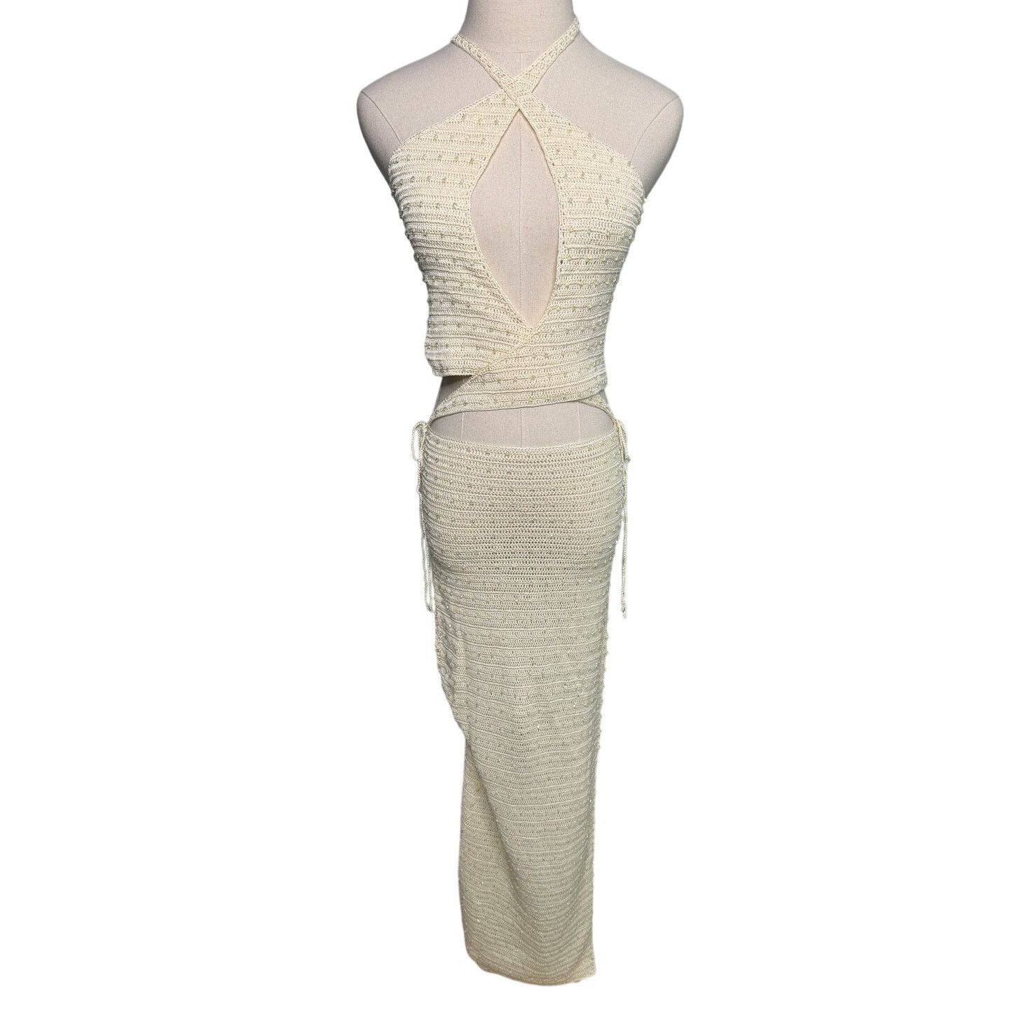 AYA MUSE Aya Muse Veluti Embellished Crochet Maxi Dress 2 piece XS Size XS / US 0-2 / IT 36-38 - 6 Thumbnail