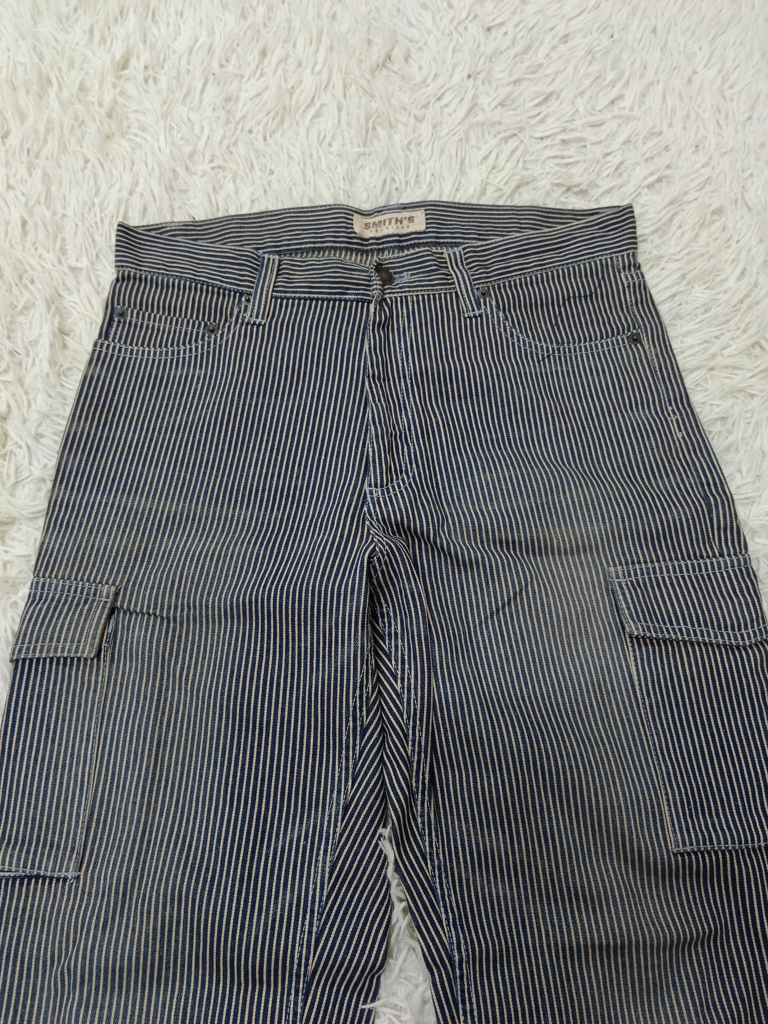 Japanese Brand HiCKORY STRIPE SMITH'S AMERICAN VINTAGE CARGO PANTS Size US 32 / EU 48 - 3 Thumbnail