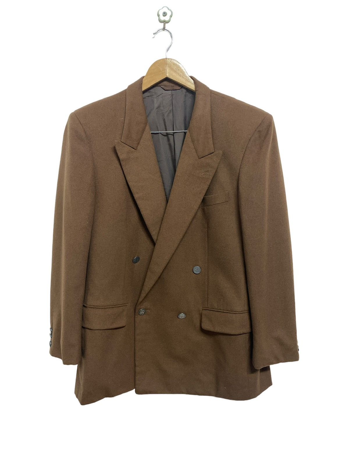 Balenciaga × Vintage Vintage Balenciaga Cashmere Blazer Suit Jacket Size US M / EU 48-50 / 2 - 1 Thumbnail