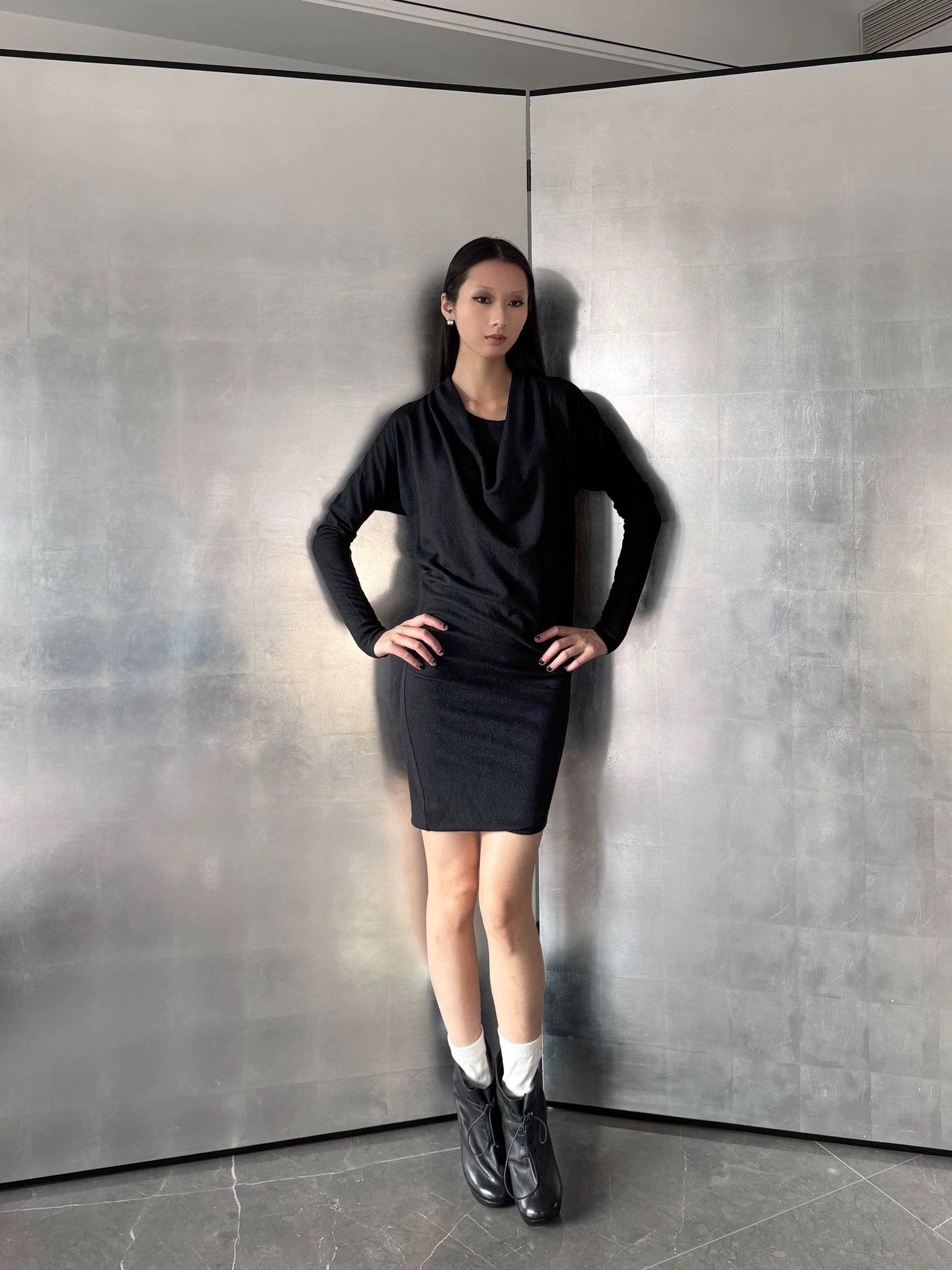 Helmut Lang Helmut Lang Vintage Wool Turtleneck Batwing Dress Size P Size M / US 6-8 / IT 42-44 - 3 Thumbnail