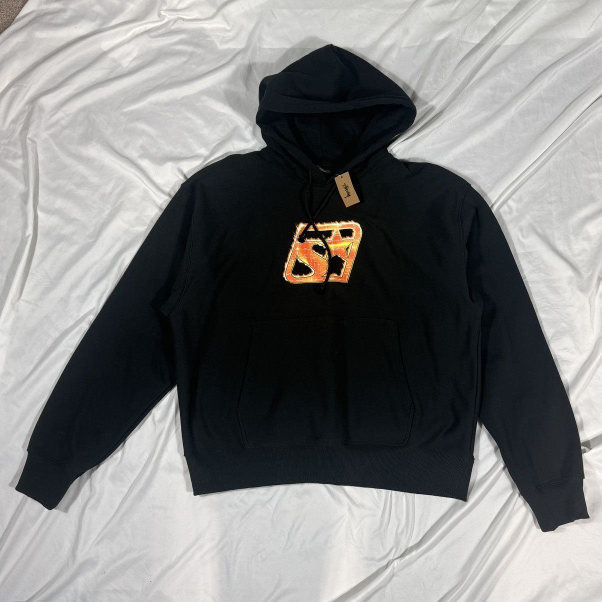 Stussy Stussy Fire App. Hoodie Black XXL | Grailed