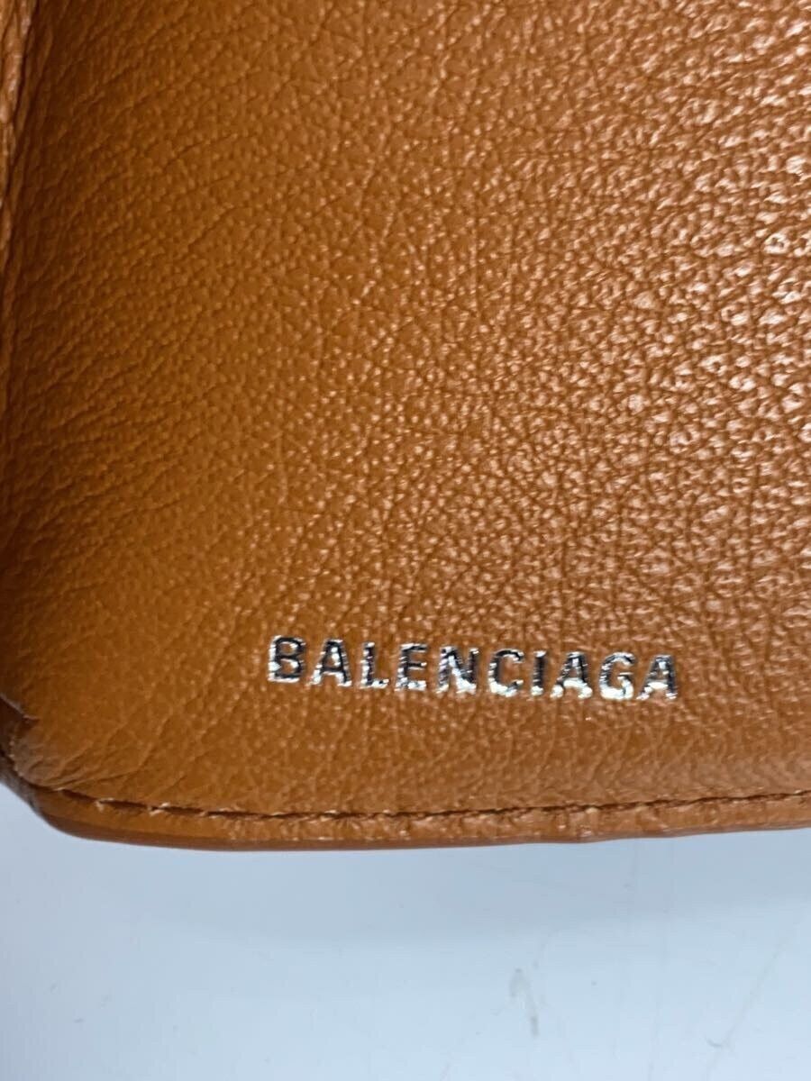 Balenciaga Balenciaga Leather Tri-Fold Wallet Camel Paper Mini Size ONE SIZE - 3 Thumbnail