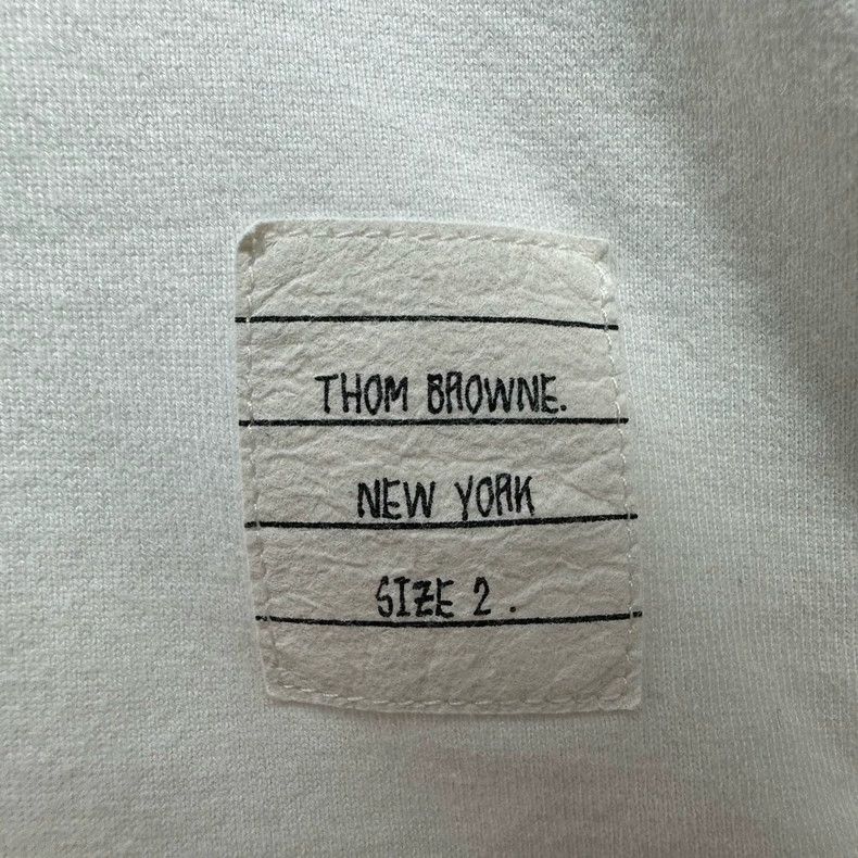 Thom Browne Thom browne Pocket striped white short-sleeved T-shirt 2503 Size US M / EU 48-50 / 2 - 5 Thumbnail