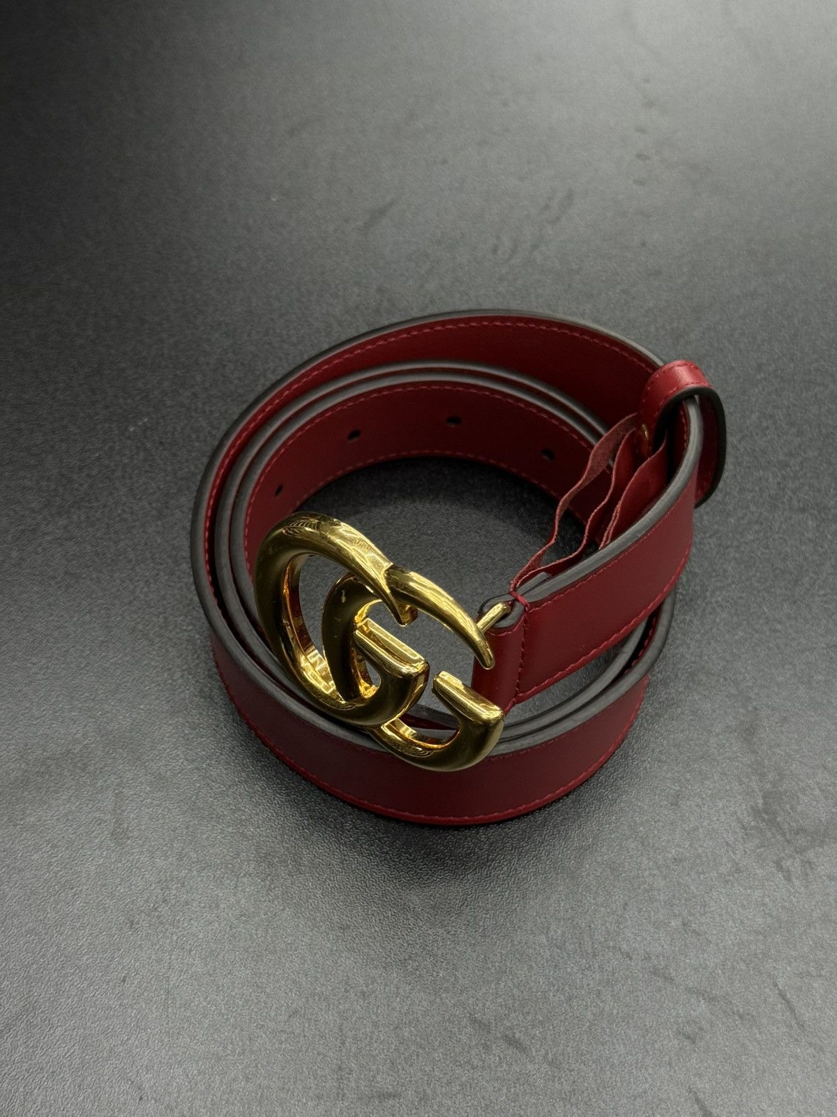Gucci Gucci Red Belt Women’s Size 80/32 Pre Owned 🧼 Size ONE SIZE - 3 Thumbnail
