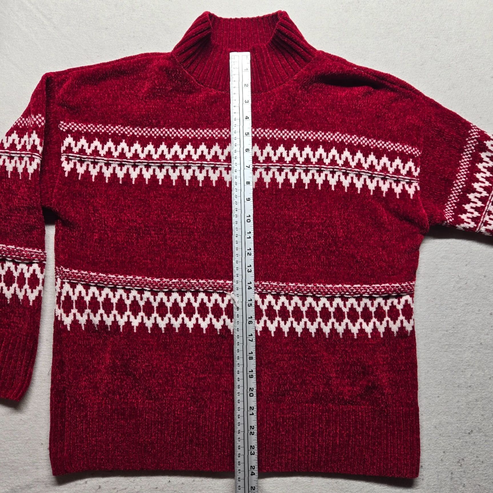 Christian Siriano Christian Siriano Sweater Long Sleeve Pullover Womens Large Red Mock Neck Winter Casual Pullover Womens Size L / US 10 / IT 46 - 6 Thumbnail