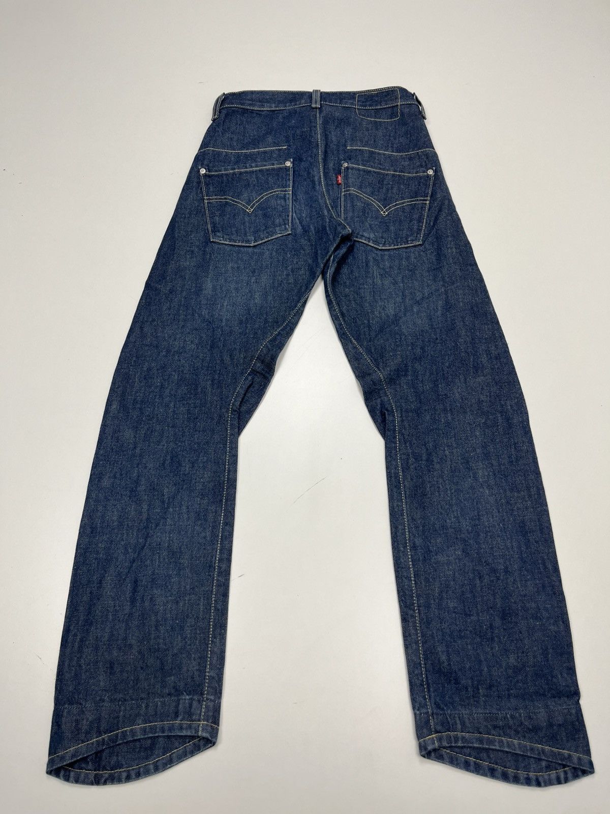 Levi's Levi's Men Navy Jeans Pants Blue Stonewashed Antiform Size US 26 / EU 42 - 7 Thumbnail