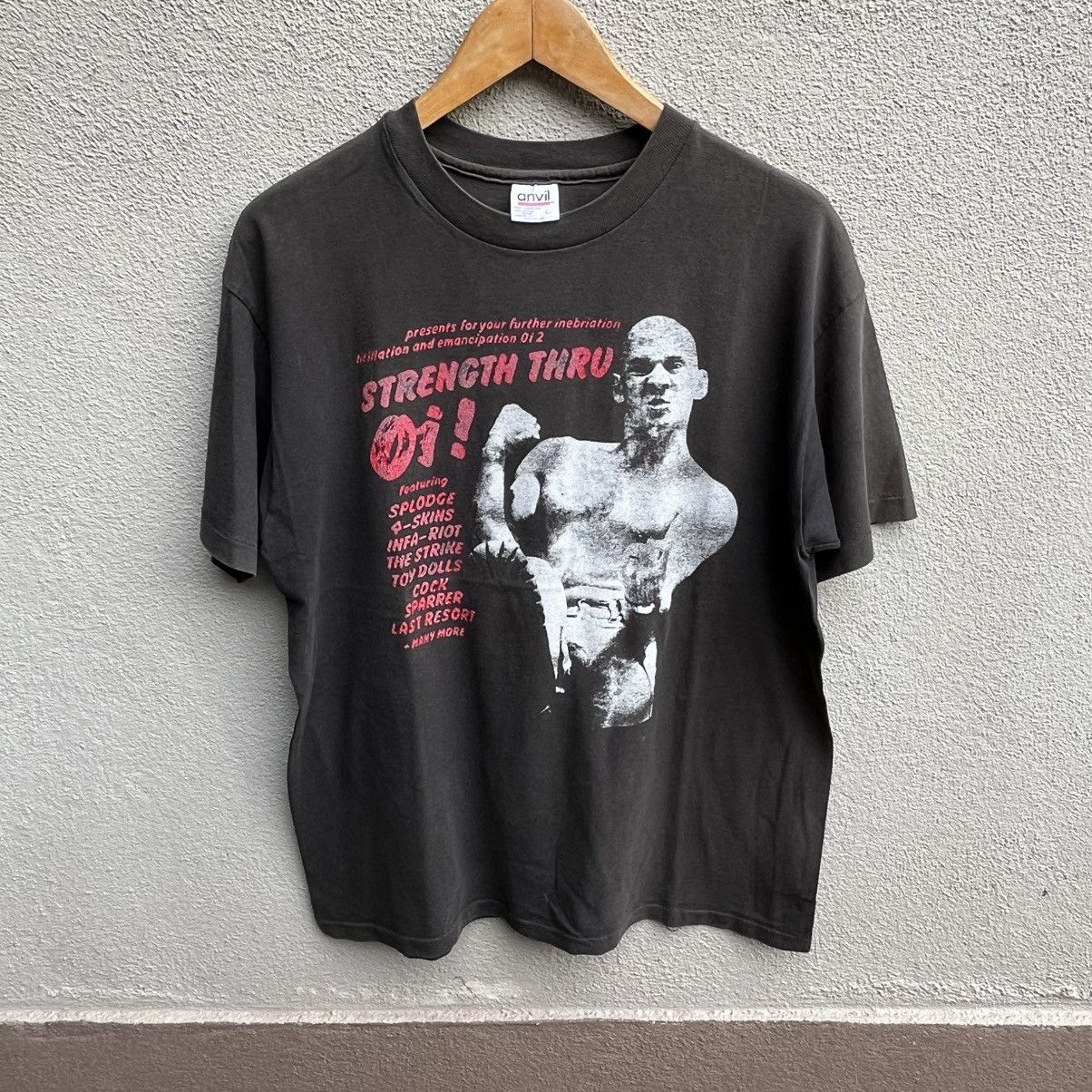 Band Tees Vintage STRENGTH THRU Oi skinhead Cock Sparrer Toy Dolls Size US L / EU 52-54 / 3 - 1 Thumbnail