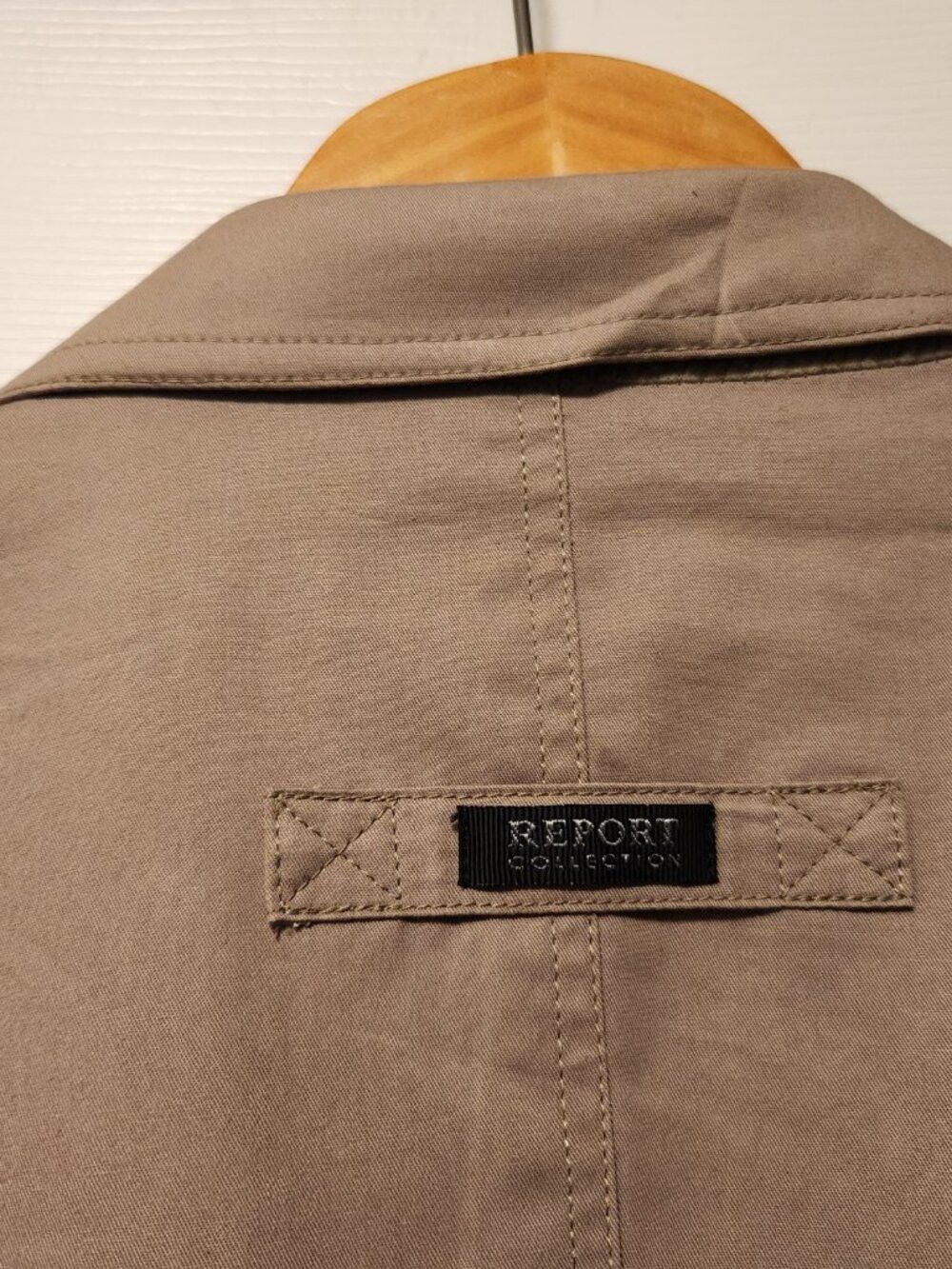 Report Collection Report men's khaki 100%cotton sport coat blazer jacket XL/44 Size 44R - 6 Thumbnail
