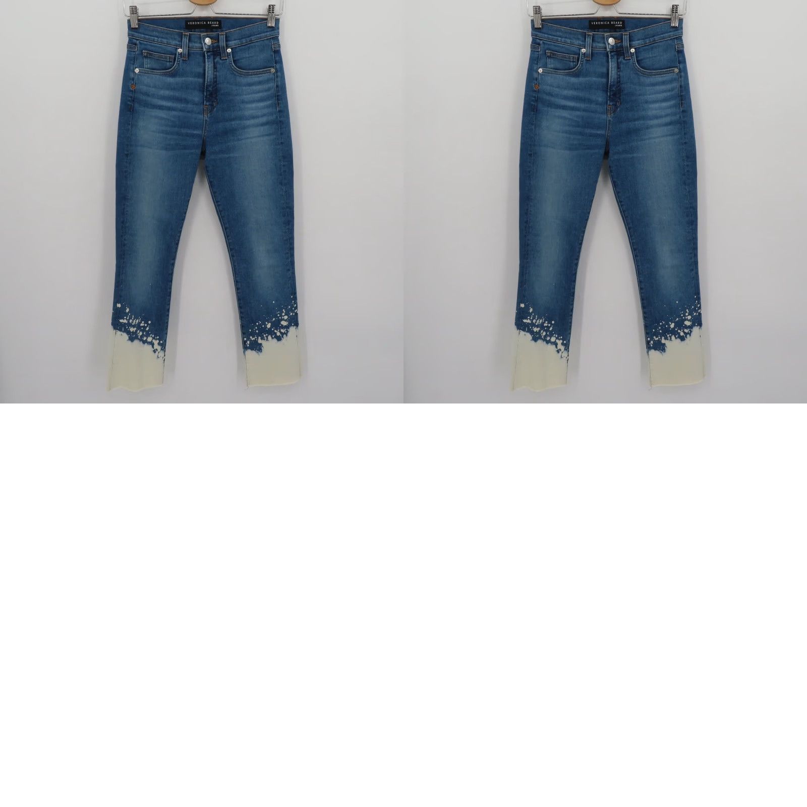 Veronica Beard VERONICA BEARD Jeans Women 27 Carly Kick Flare High Rise Denim 5-Pocket Blue Bohemian Cropped Modern Regular Mens? Size 27" / US 4 / IT 40 - 9 Thumbnail