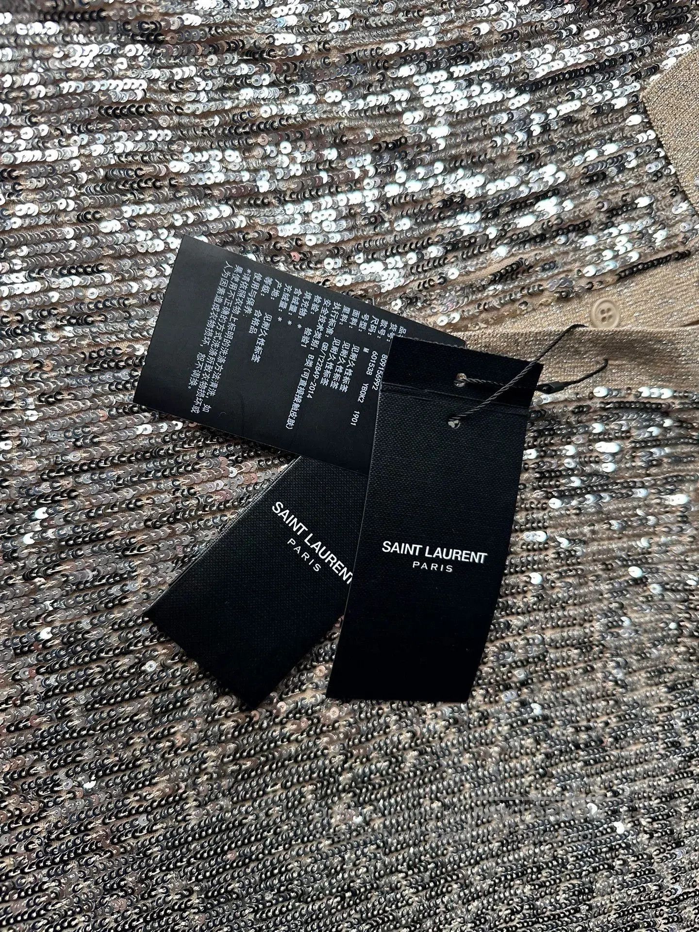 Saint Laurent Paris Saint Laurent Sequined Sleeveless Top. Size M / US 6-8 / IT 42-44 - 3 Thumbnail