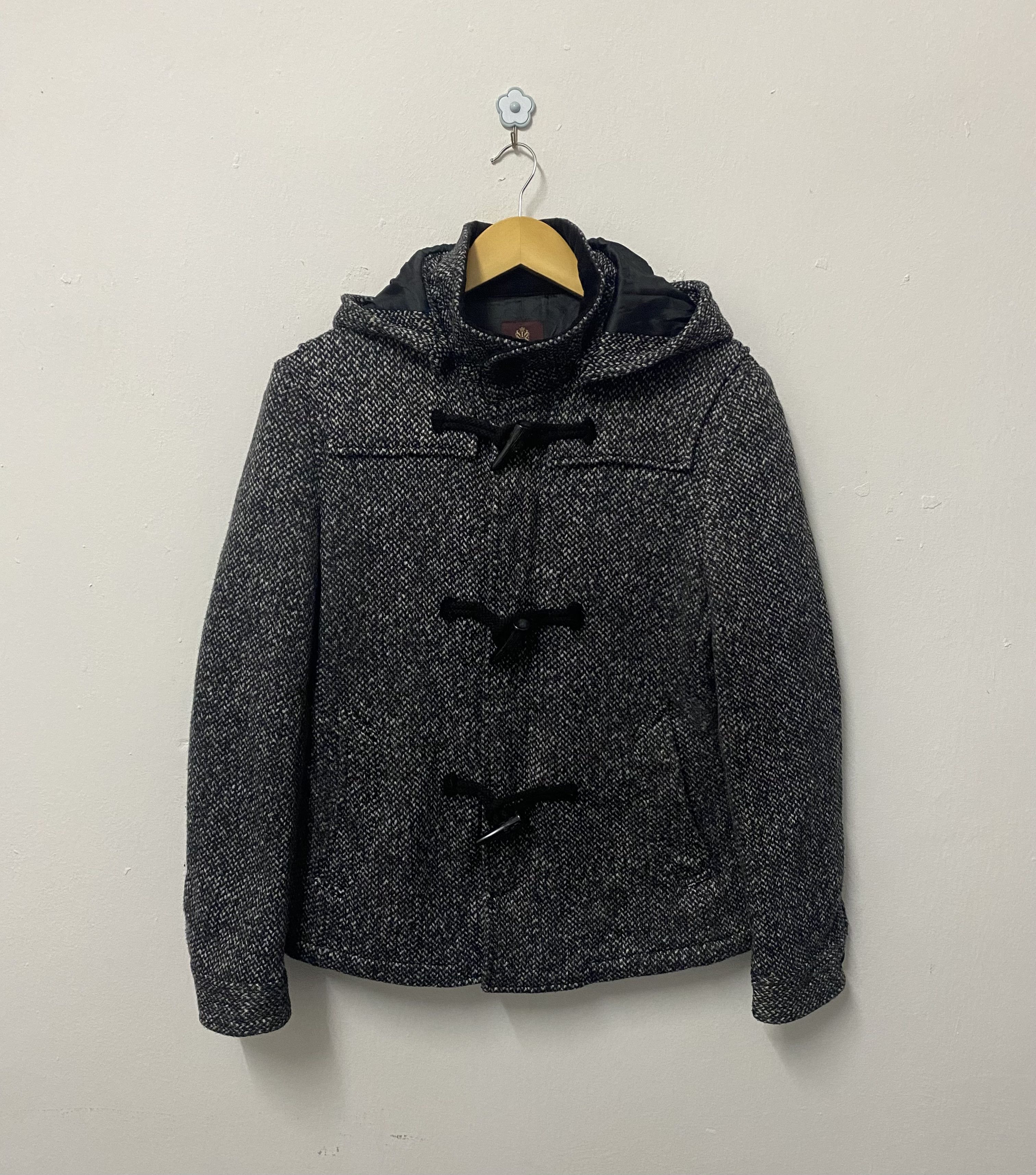 Takeo Kikuchi TAKEO KIKUCHI Wool Blend Herringbone Duffle Coat Jacket Size US S / EU 44-46 / 1 - 1 Thumbnail