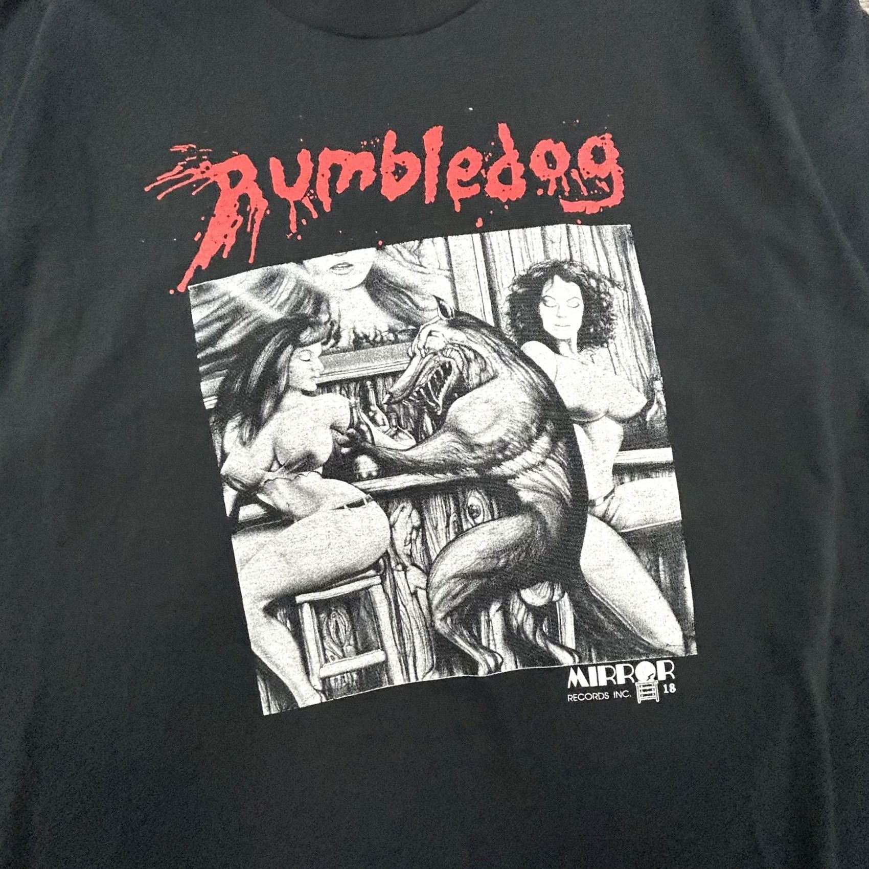 Vintage VINTAGE Rumbledog Shirt Mens XL Black Mirror Records Rock 90s USA Music Shirt Mens XL Black Size US XL / EU 56 / 4 - 3 Thumbnail