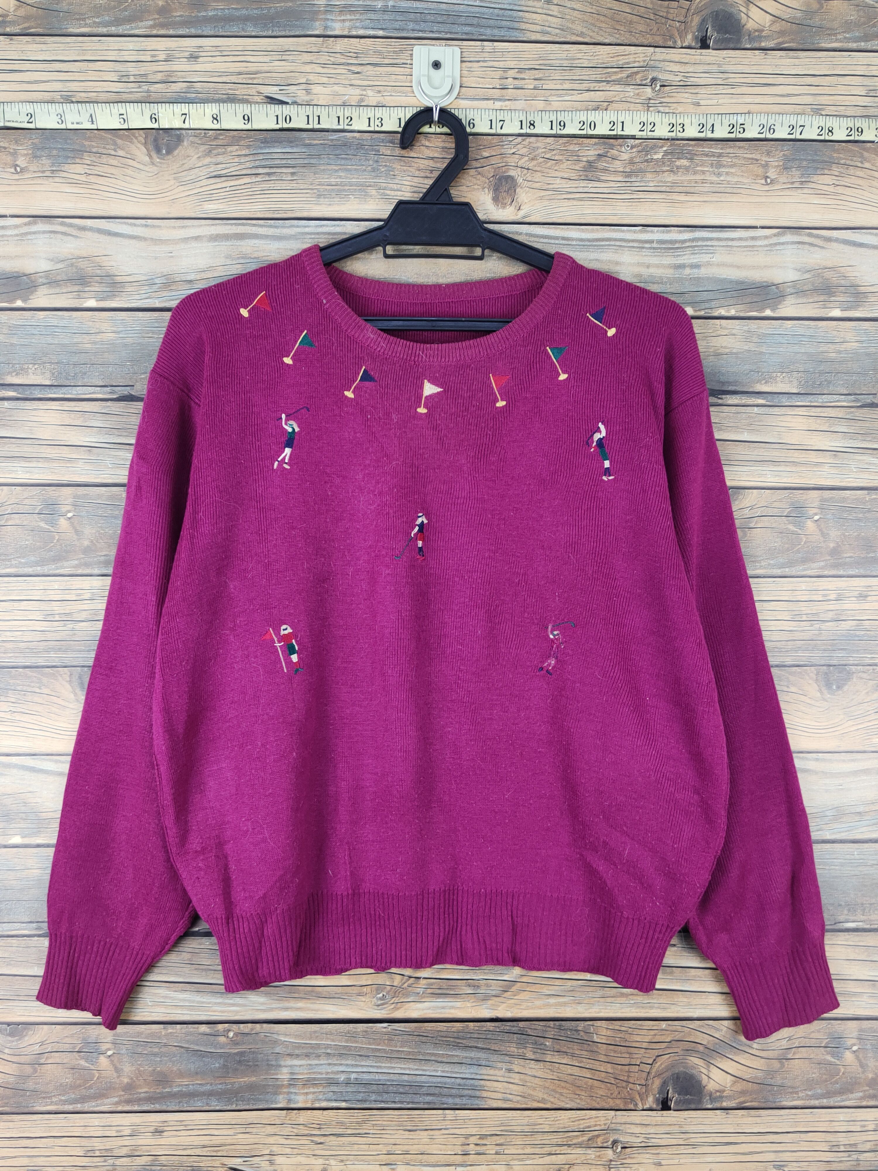 Japanese Brand Japanese Brand Purple Golfing Knitwear Sweatshirts #W2030 Size US M / EU 48-50 / 2 - 1 Thumbnail