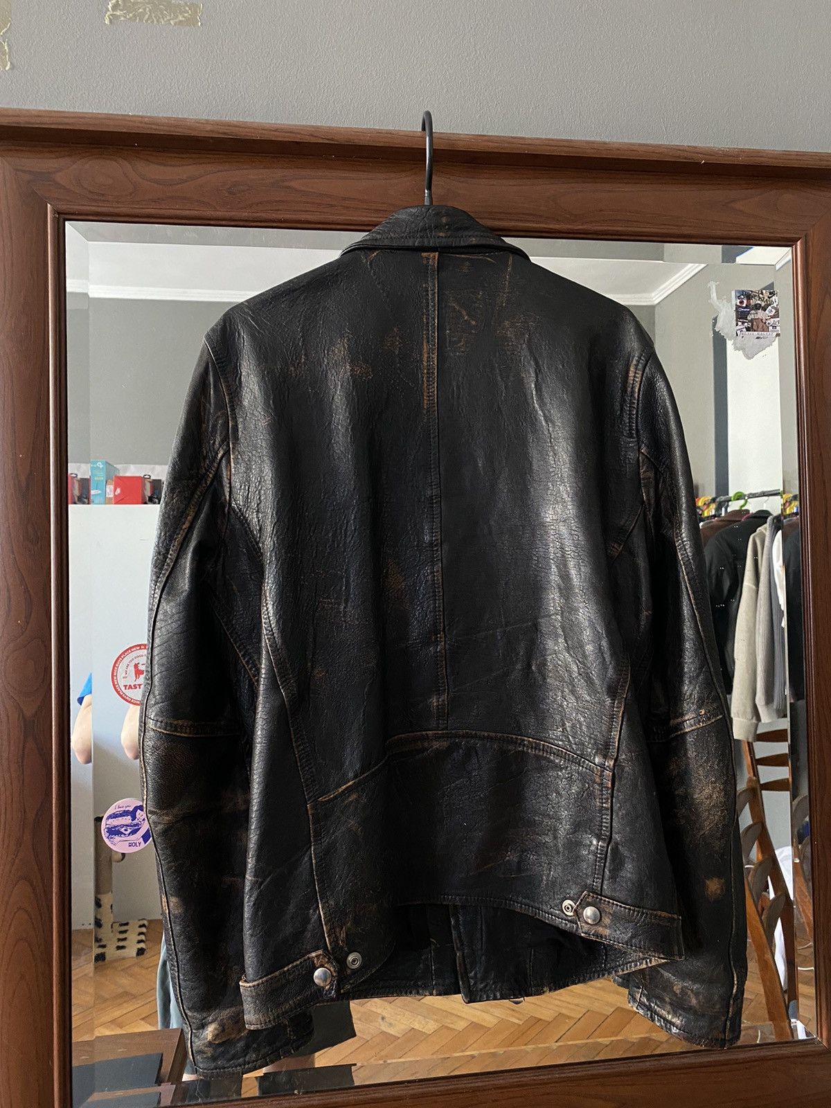 Designer × Vintage Vintage Real Leather Jacket Biker Jacket Size US M / EU 48-50 / 2 - 18 Thumbnail