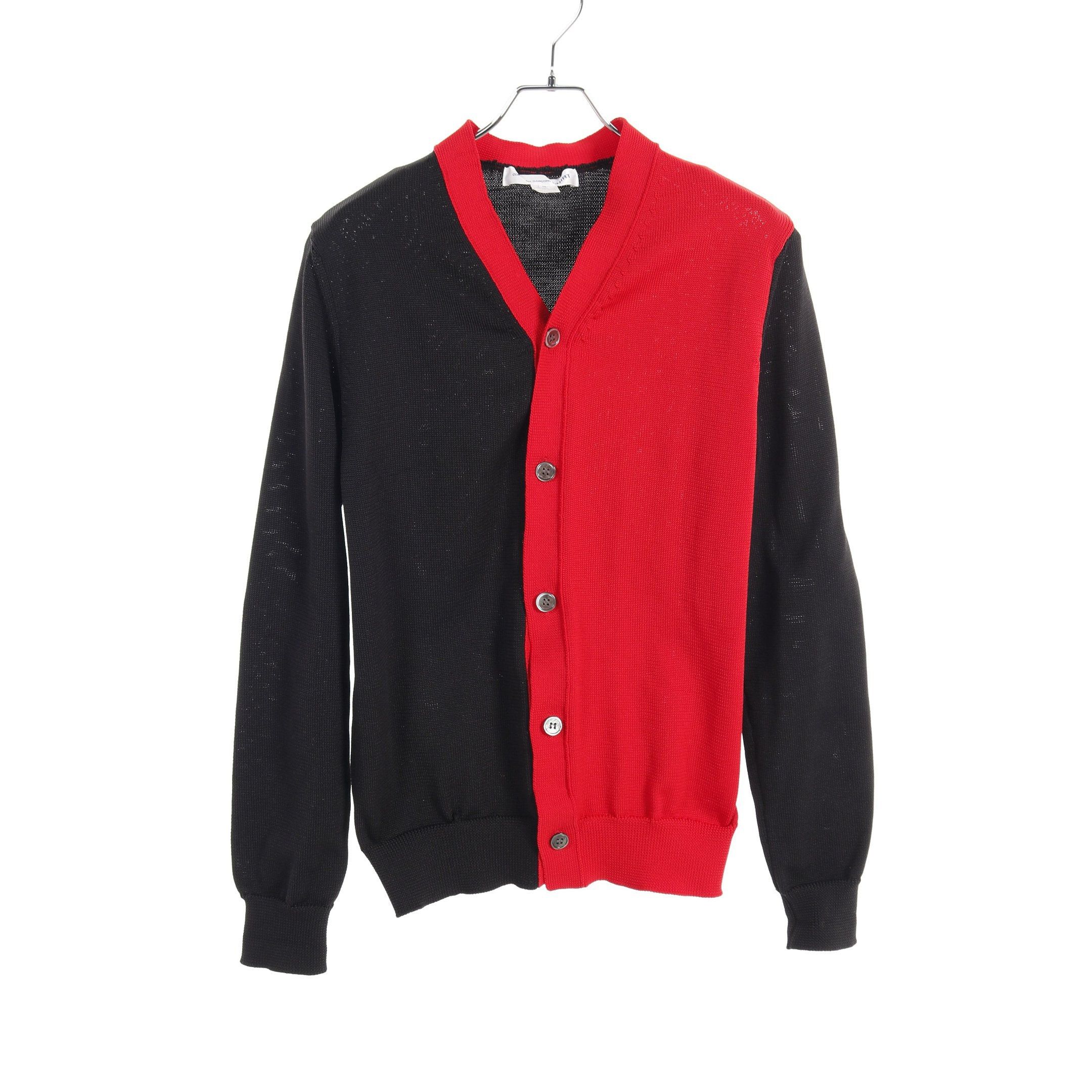 Comme des Garcons Comme Des Garcons Cardigan V-Neck Black Red Size ONE SIZE - 1 Thumbnail