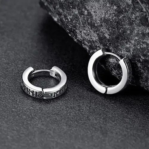Designer × Jewelry Norwegian Viking Rune Hoop Earrings Size ONE SIZE - 4 Thumbnail