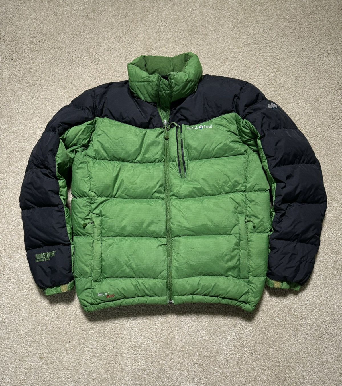image of Montbell Down Jacket Ex 800 in Green, Men's (Size Medium)