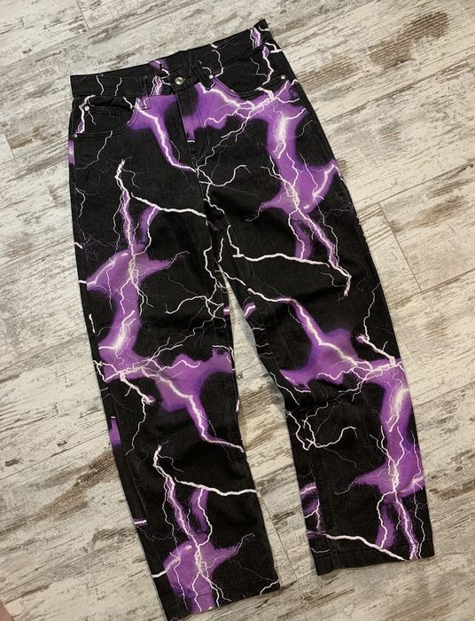 Luxury JADED LONDON LIGHTNING SKATE JEANS PURPLE Y2K PANTS | Grailed