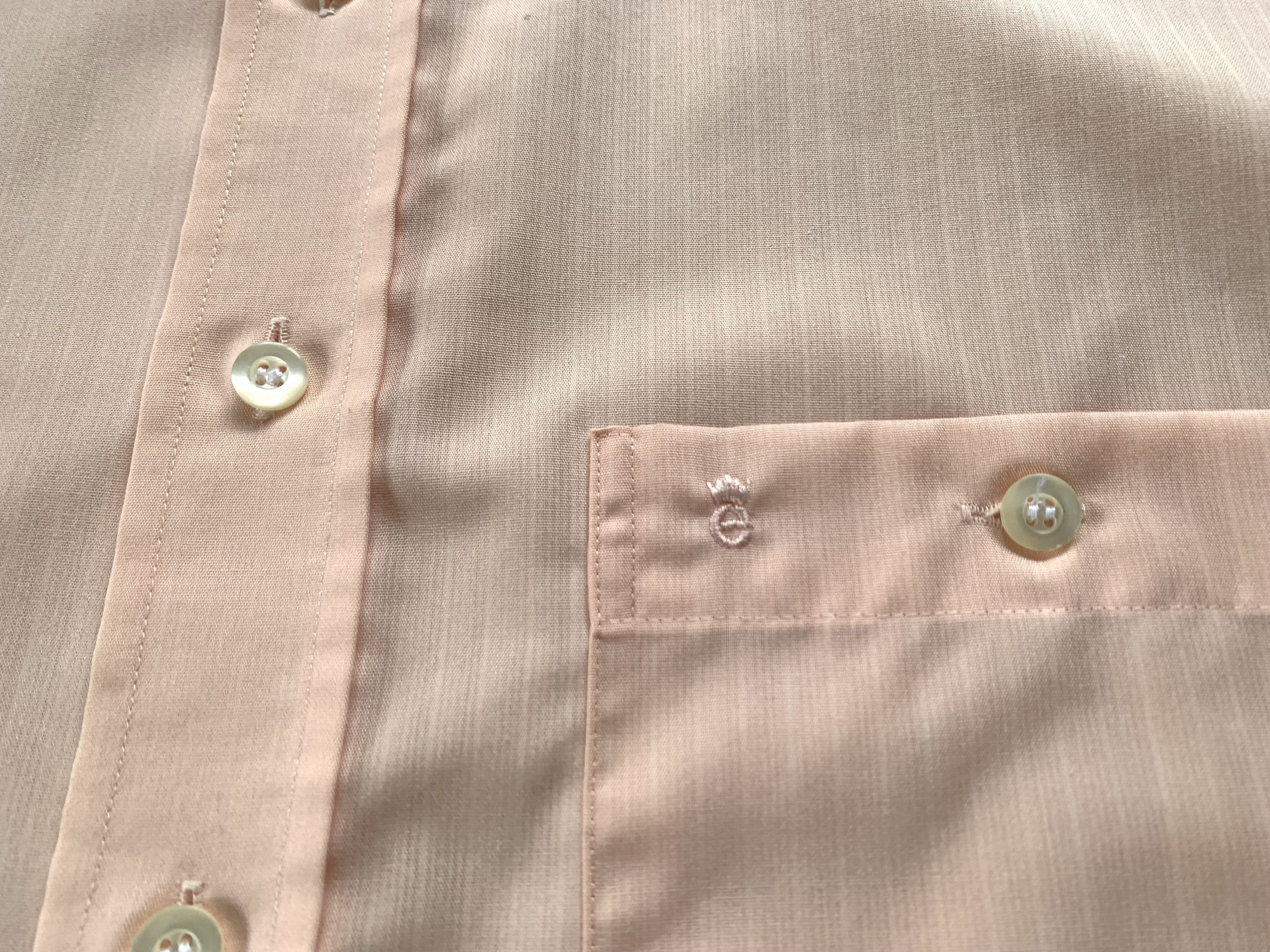 Other Eterna Excellent Mens Peach Short Sleeve Pocket Shirt Size US XL / EU 56 / 4 - 5 Thumbnail