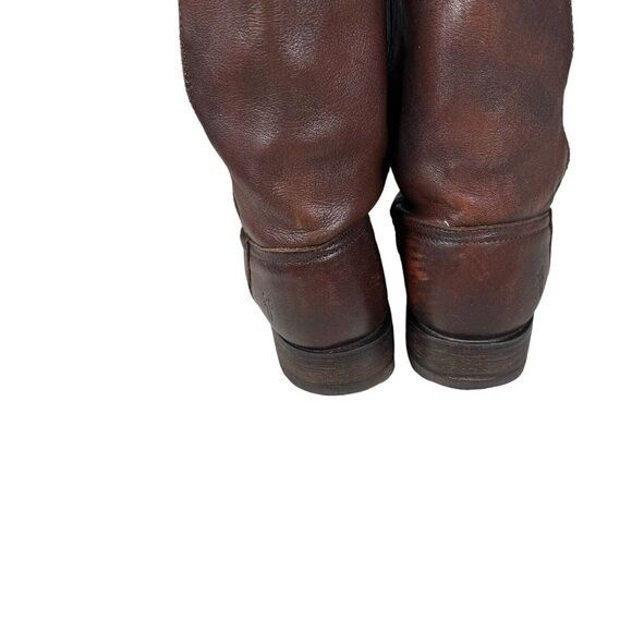 Frye FRYE Heath Women’s Sz 5.5 B Outside Zip Brown Leather Boots Size US 5.5 / IT 35.5 - 9 Thumbnail