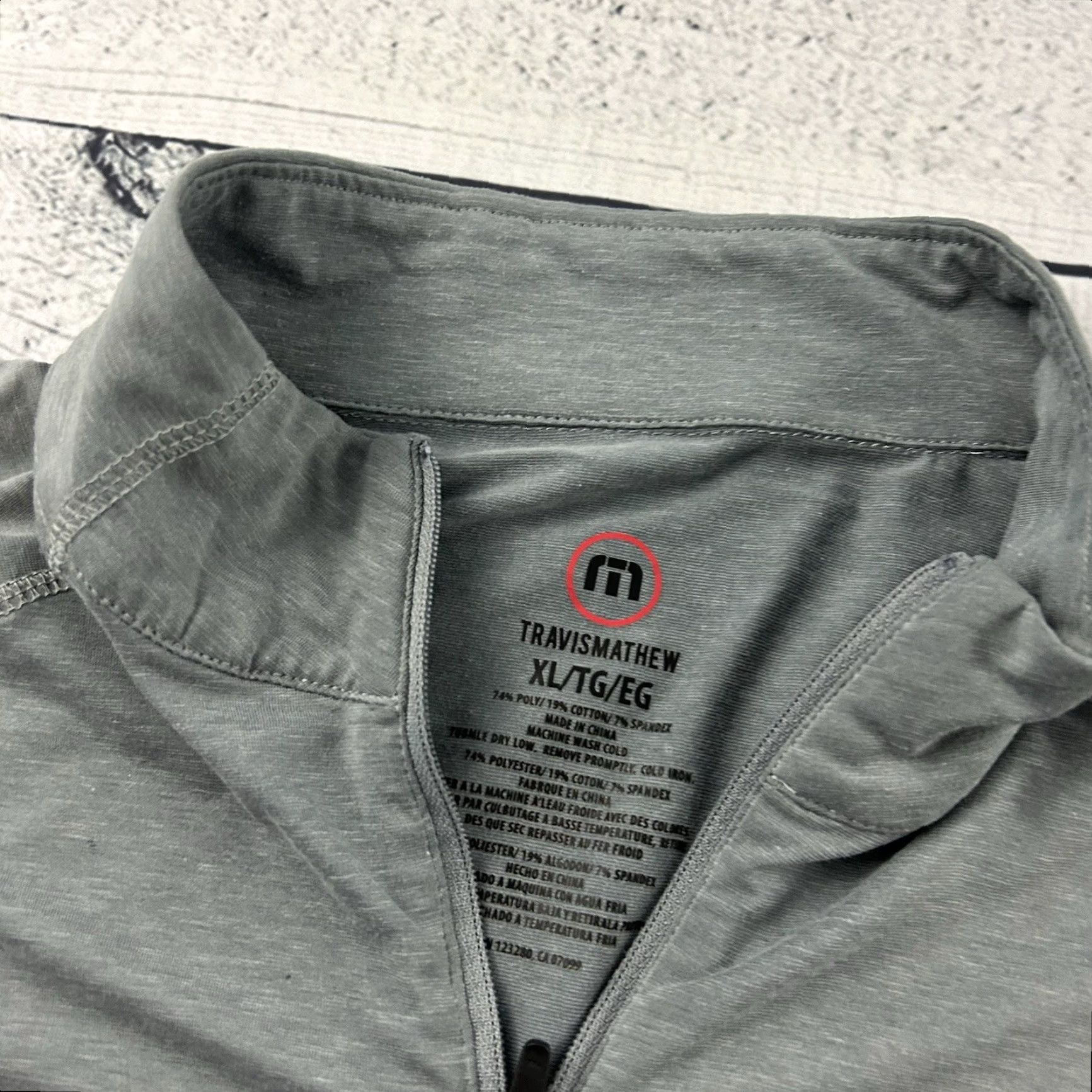 TravisMathew Travis Mathew 1/4 Zip Pullover Lightweight Jacket Men's XL Gray TPC Harding Park Size US XL / EU 56 / 4 - 2 Thumbnail