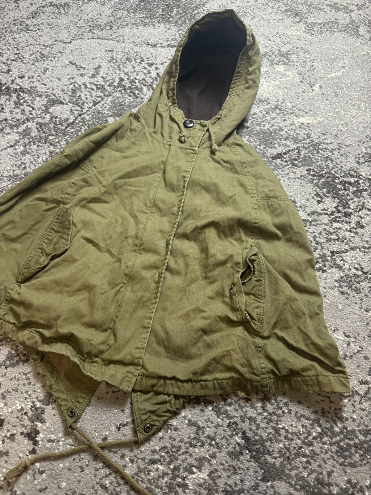 Vintage Vintage Y2K Military Sleeveless Poncho Zip Issey Style Size US M / EU 48-50 / 2 - 2 Thumbnail