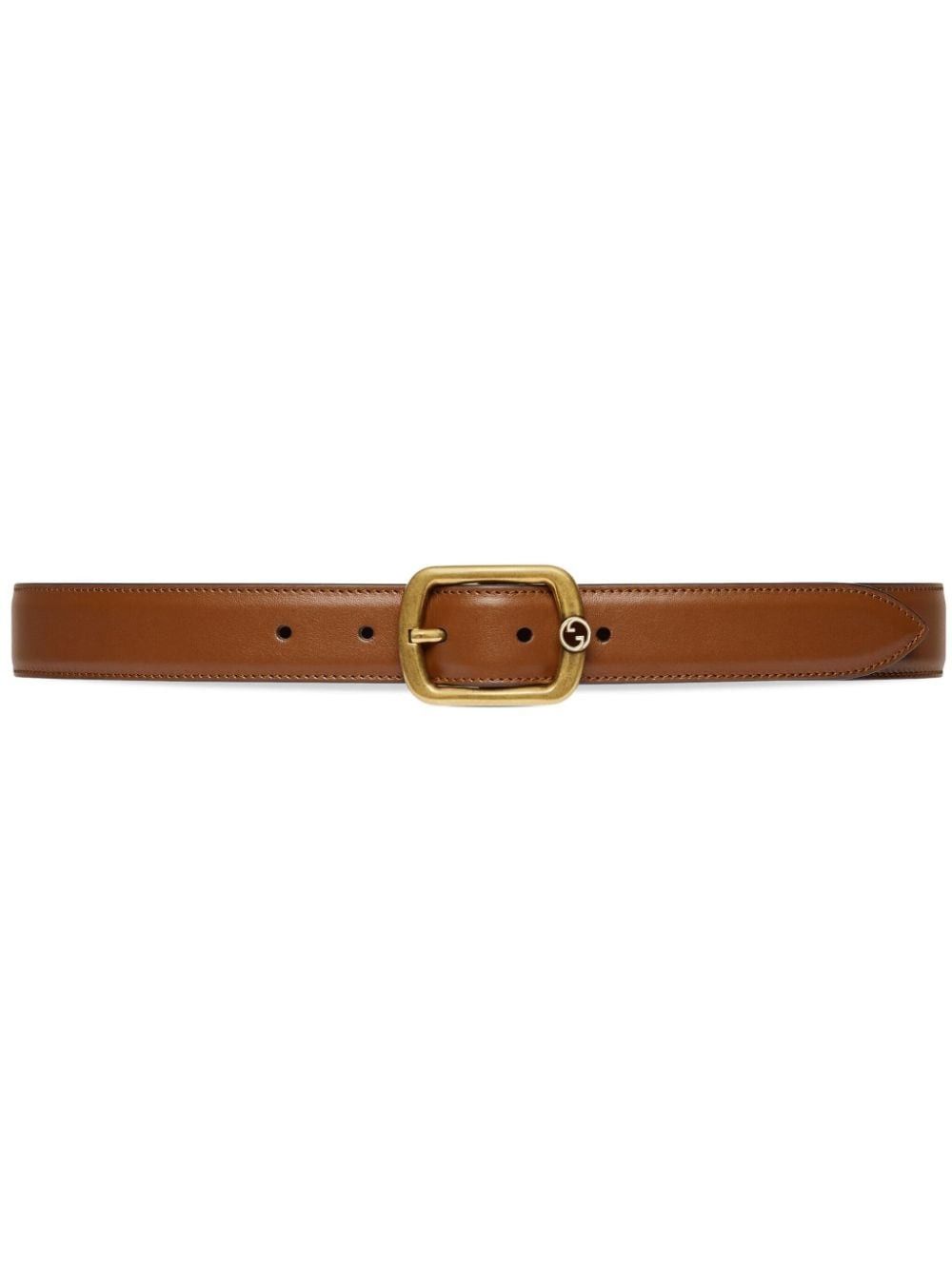 o1mt1gz0225 Size:110 / Belt With Rectangular Buckle in Brown