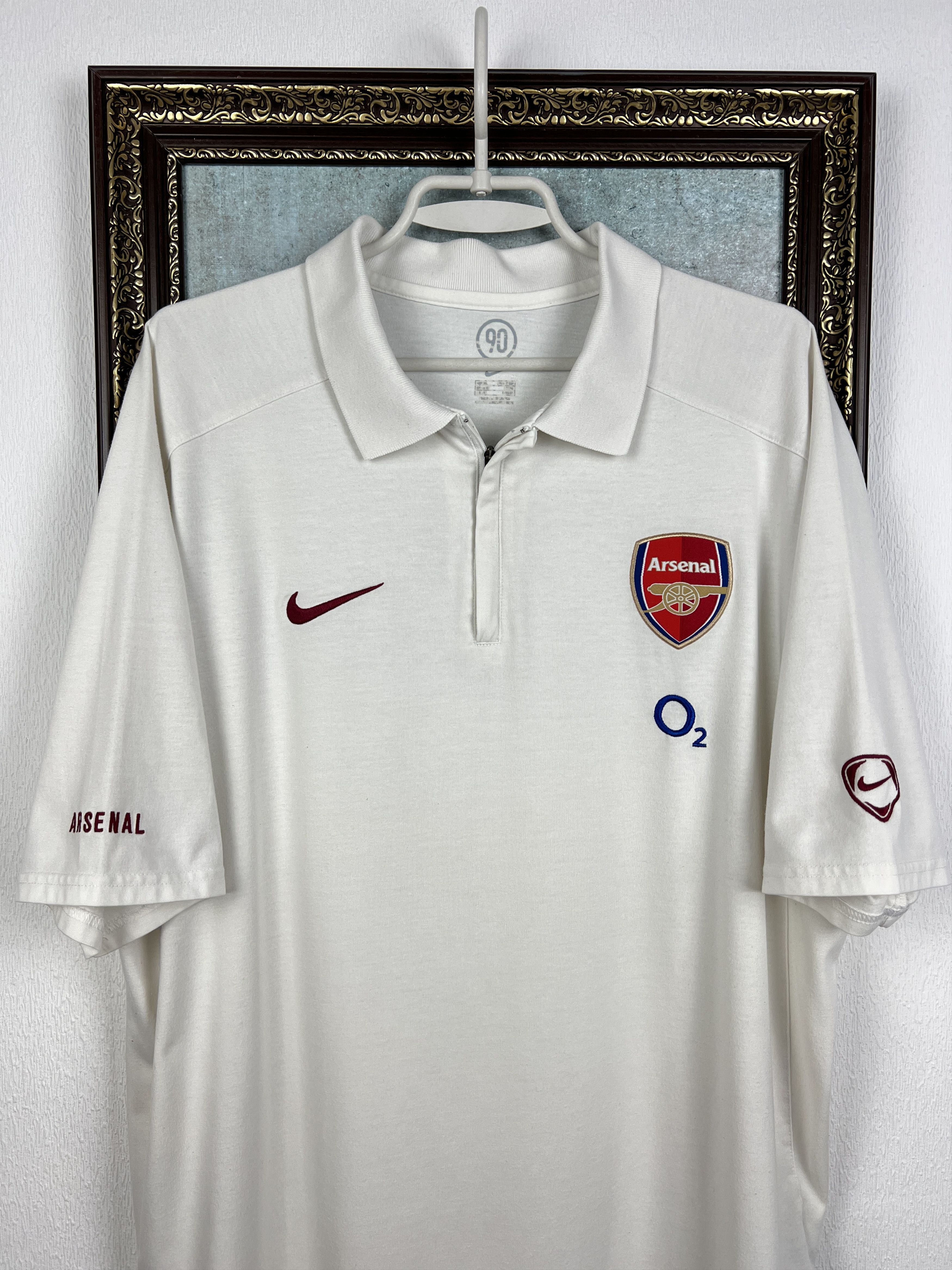 Nike Vintage Arsenal Football Shirt Polo Soccer Jersey Gunners Size US XL / EU 56 / 4 - 2 Thumbnail