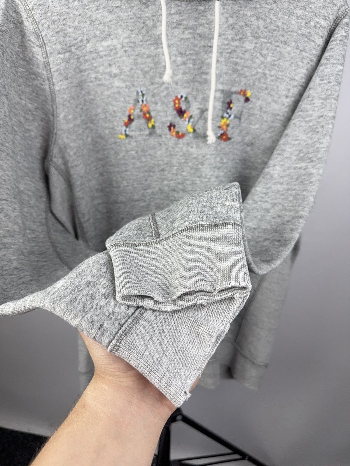 Abercrombie & Fitch × Vintage Abercrombie Fitch Floral Logo Hoodie Embroidered A&F Vintage Size US M / EU 48-50 / 2 - 3 Thumbnail