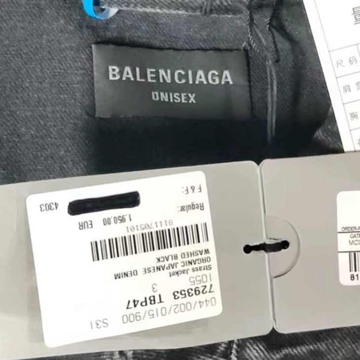 Balenciaga Balenciaga Diamond Logo Denim Jacket Size US L / EU 52-54 / 3 - 2 Thumbnail