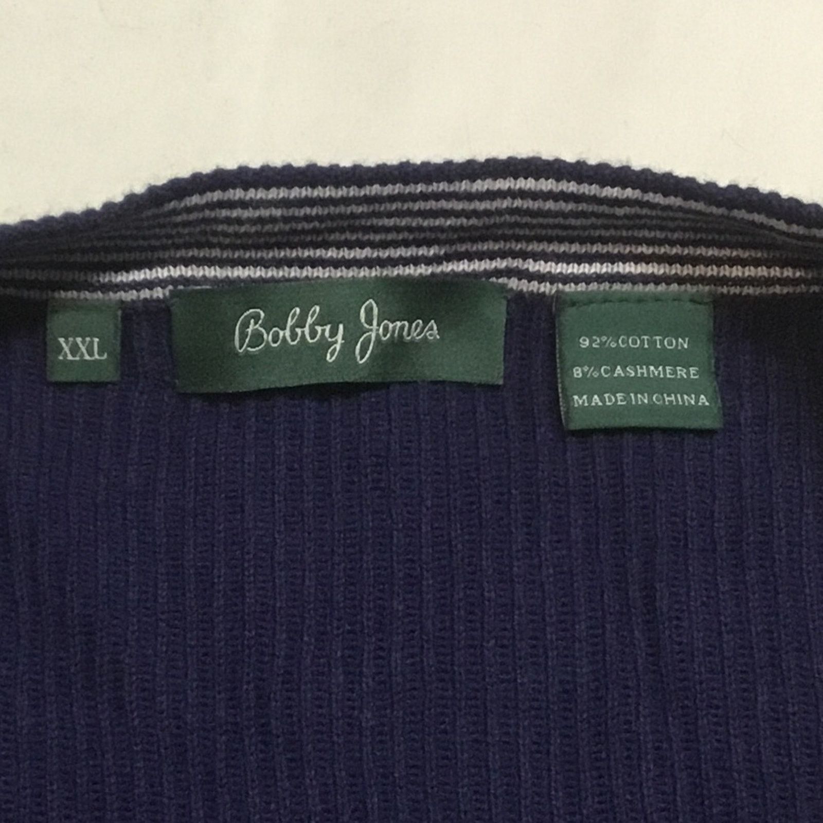 Bobby Jones BOBBY JONES COTTON-CASHMERE CARDIGAN SWEATER W/POCKETS Size US XXL / EU 58 / 5 - 3 Thumbnail