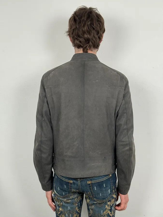 Dior 2010s Dior Grey Asymmetrical Leather Biker Jacket by Kris Van Assche Size US S / EU 44-46 / 1 - 3 Thumbnail