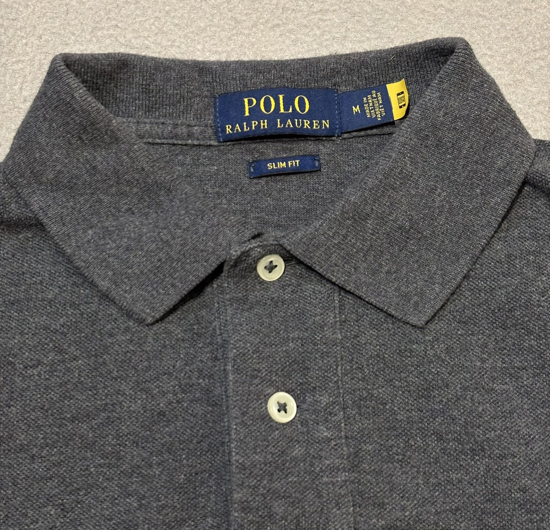 Polo Ralph Lauren Polo Ralph Lauren Slim Fit Gray Medium Polo Size US M / EU 48-50 / 2 - 8 Thumbnail