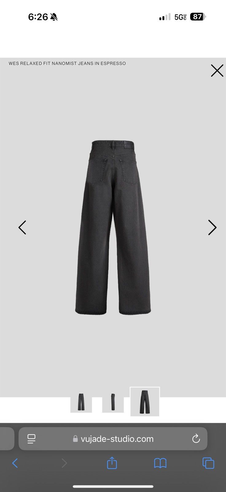 Vuja De WES RELAXED FIT NANOMIST JEANS IN ESPRESSO | Grailed
