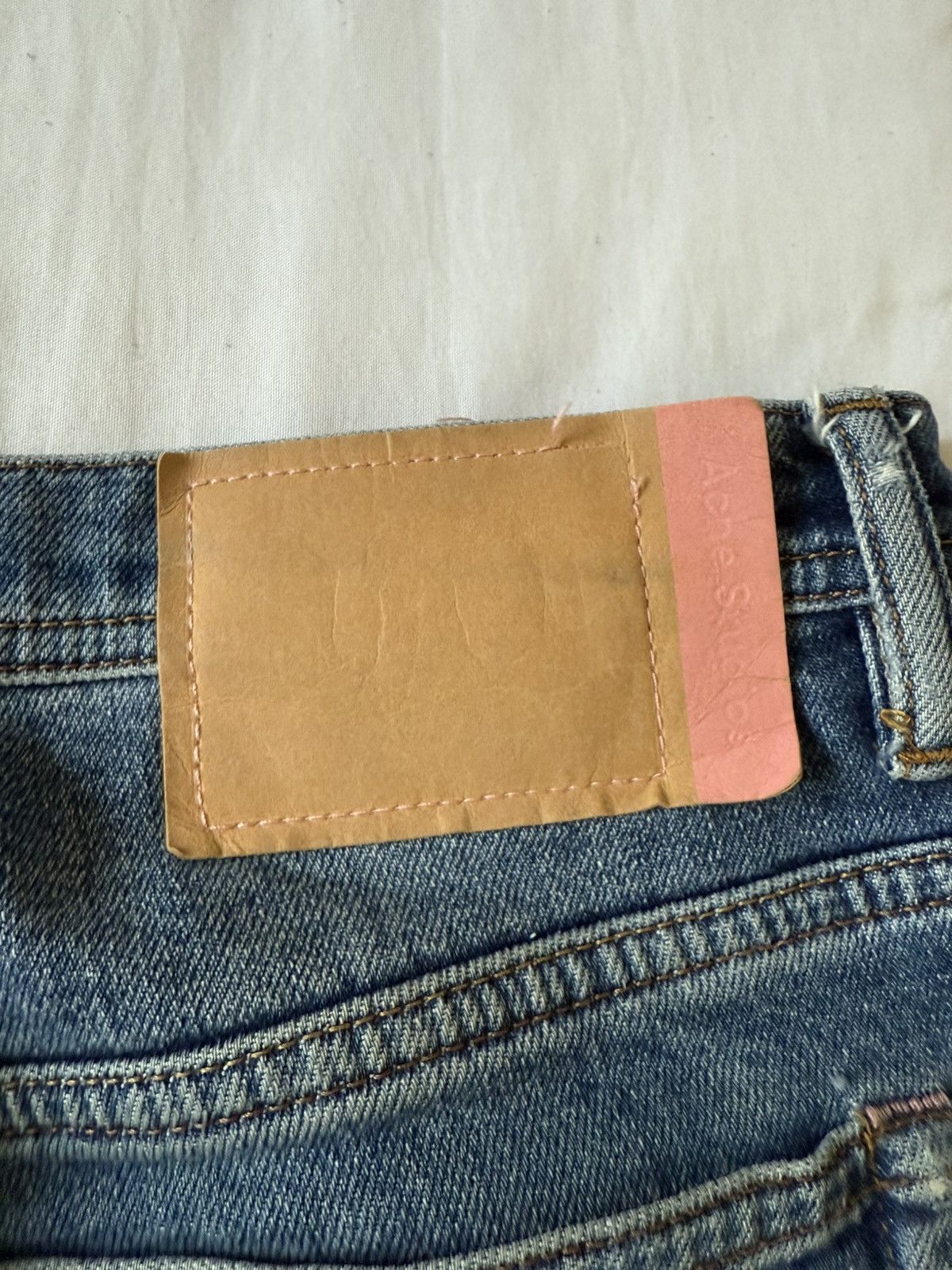 Acne Studios Acne Studio River Floragatan Denim Mid Blue Slim Tapered Size US 34 / EU 50 - 10 Thumbnail