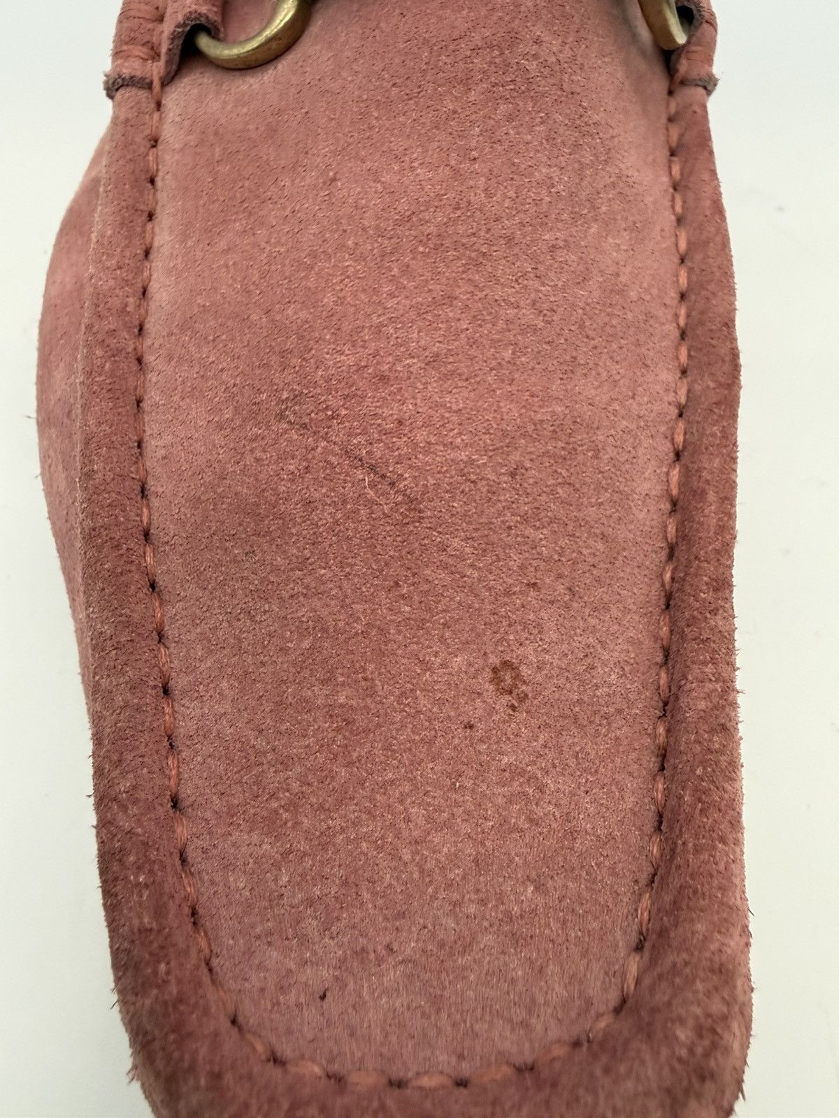 Gucci Gucci Bamboo Horsebit Suede Driving Loafers —Dusty Rose Pink Size US 11 / EU 44 - 10 Thumbnail