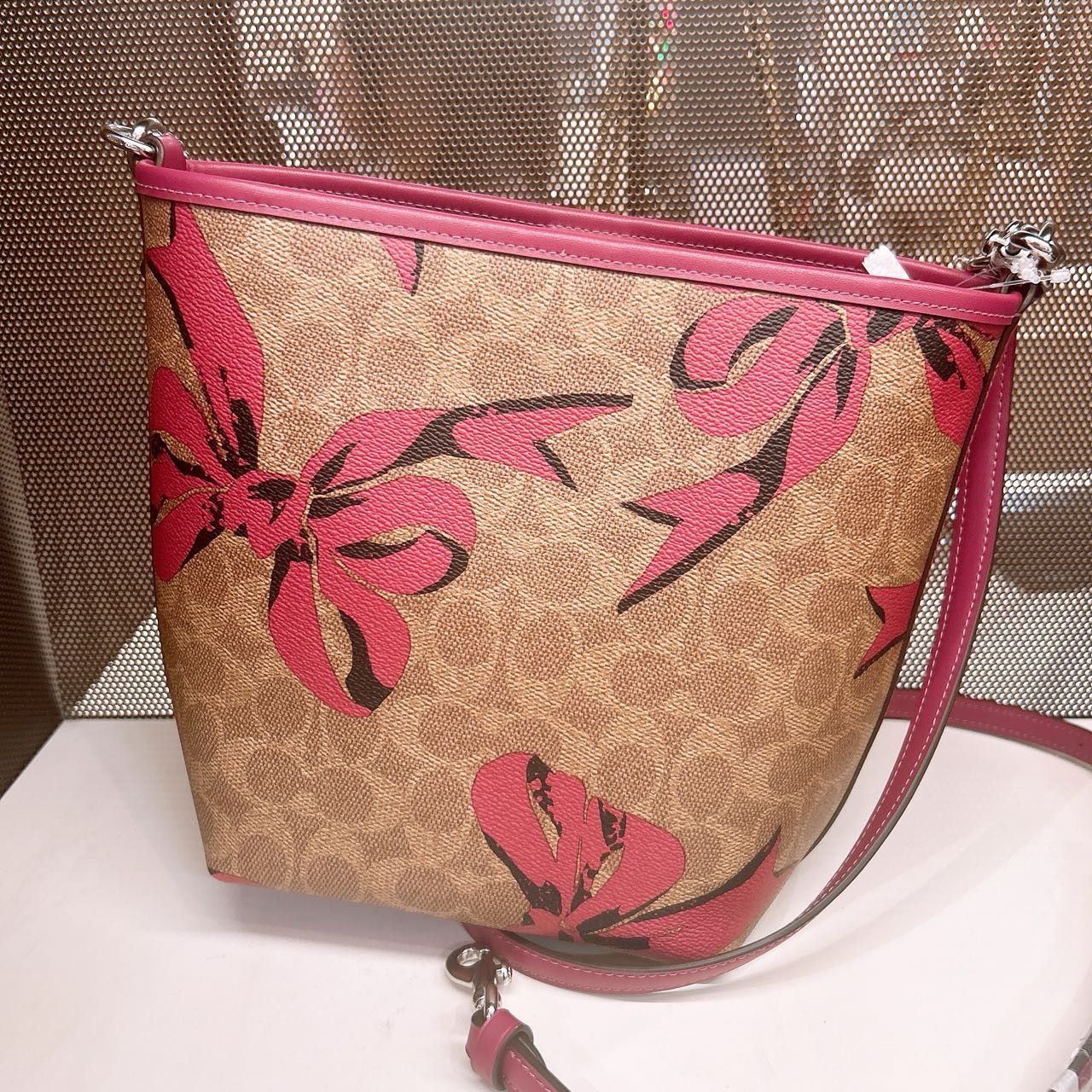Coach City Bucket Bag In Signature Canvas With Bow Print CY651 Size ONE SIZE - 2 Thumbnail