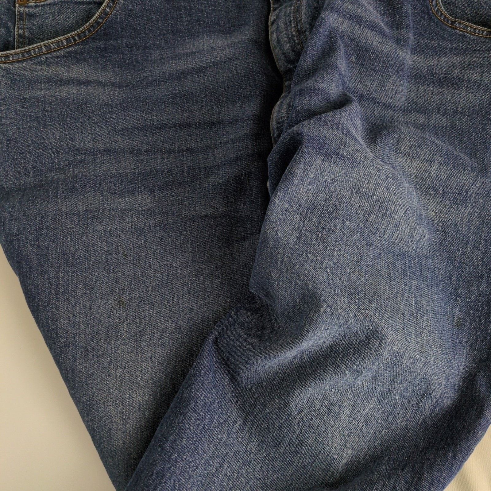 Wrangler Wrangler Men's 42x32 Straight Leg Stretch Denim Blue Jeans Size US 42 / EU 58 - 4 Thumbnail