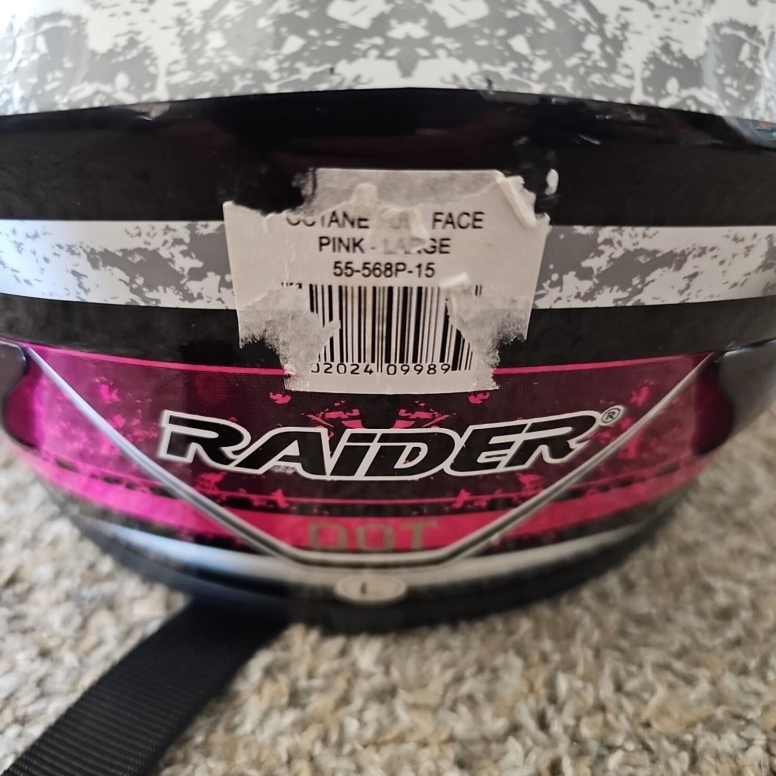 Rider Boot Co. Raider Octane Full Facemask Helmet L Pink A-683 Size ONE SIZE - 8 Thumbnail