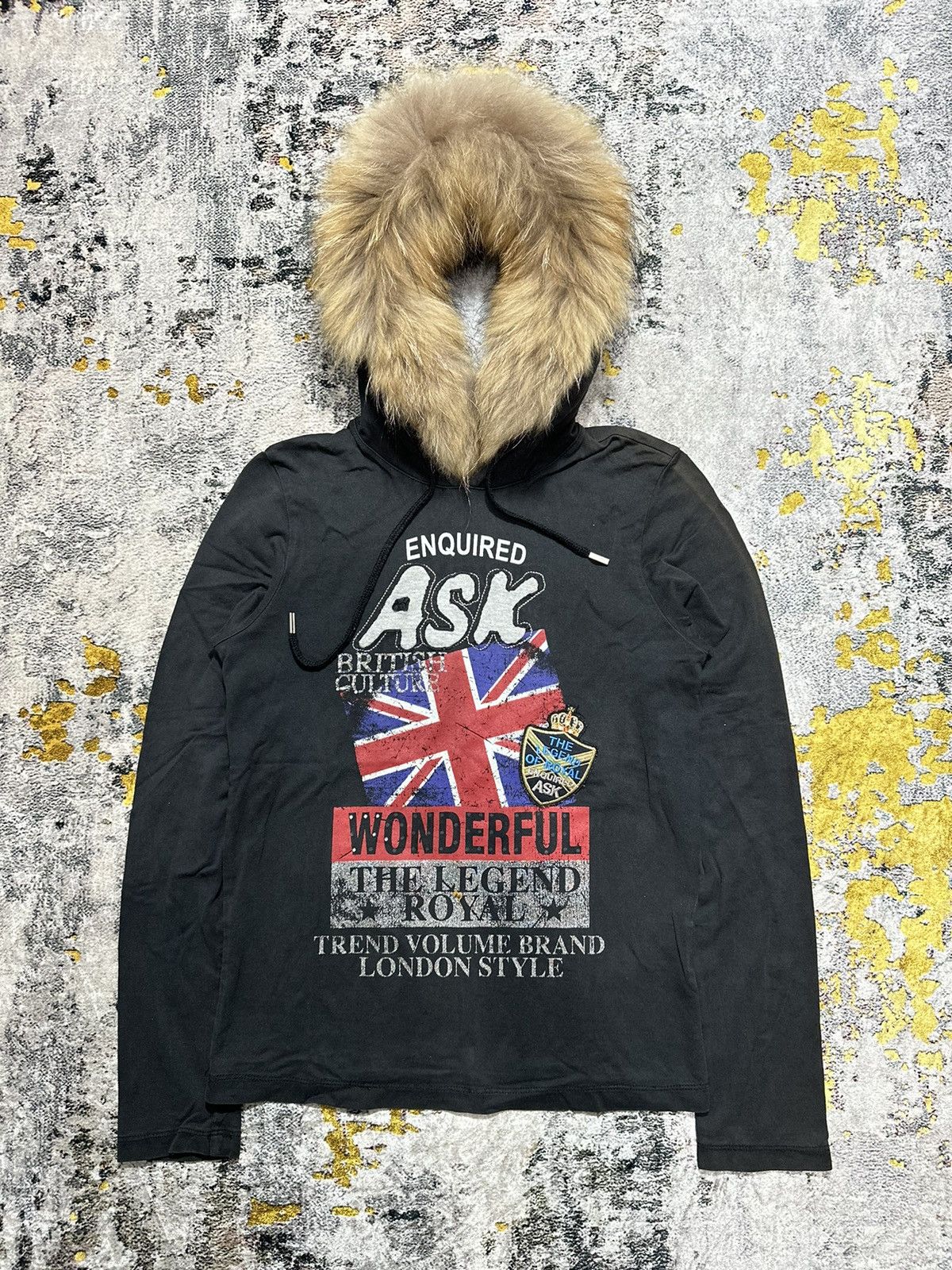 If Six Was Nine CRAZY FADED BRITISH POEM ASK ENQUIRED FUR HOODIE PUNK STYLE Size US XS / EU 42 / 0 - 1 Thumbnail