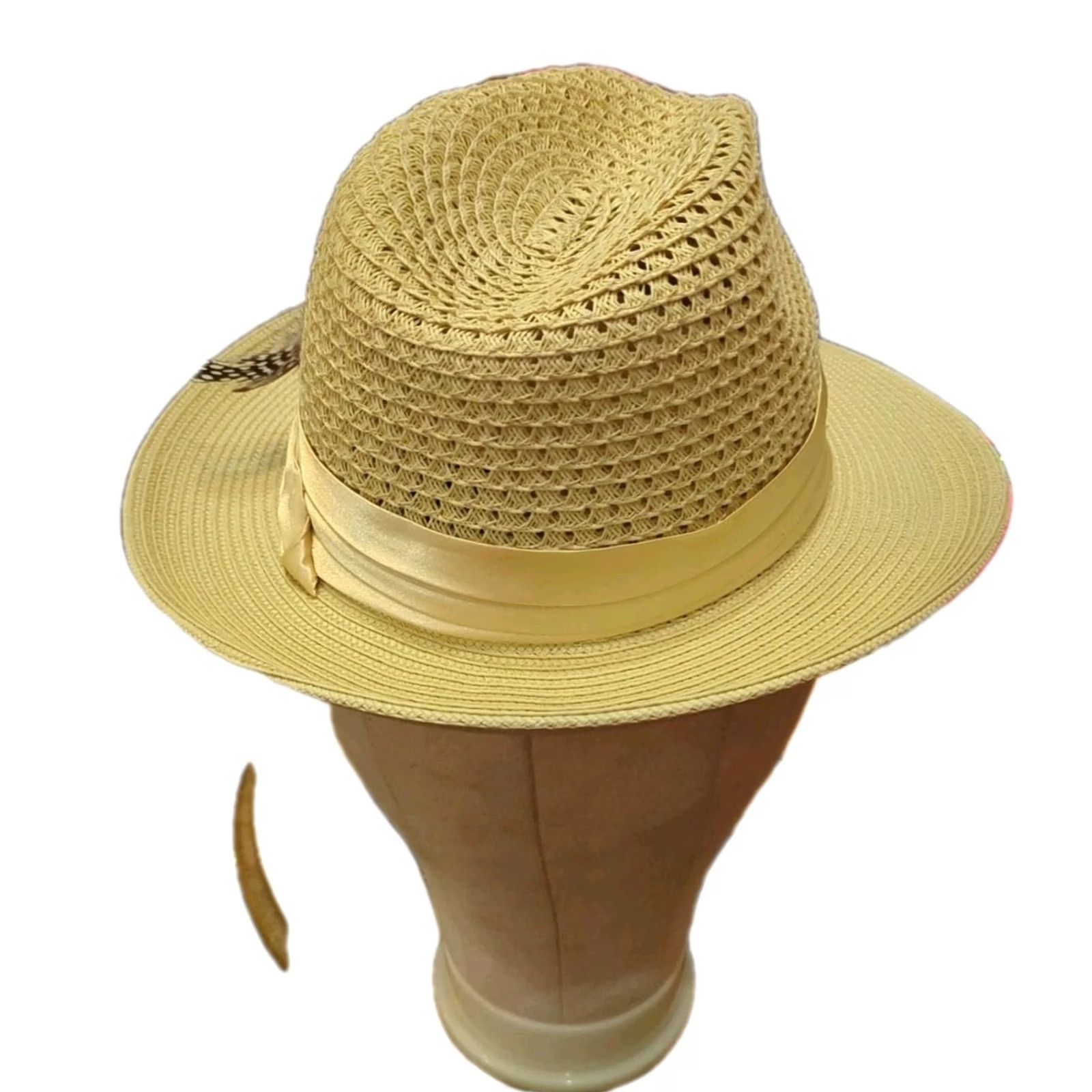 Camel Bruno Capelo The Julian Straw Hat Camel Mens Size Small Antonio Collection Hat Straw Men S Size ONE SIZE - 2 Thumbnail