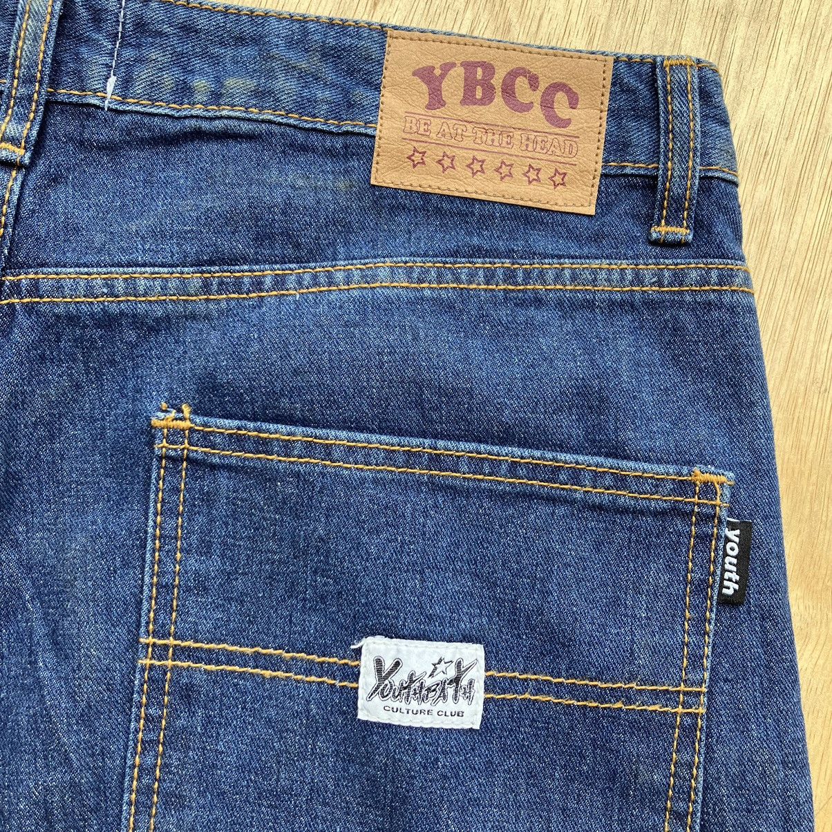 Designer YOUTH BATH WIDE WRESTLER WASH DENIM Size US 35 - 7 Thumbnail