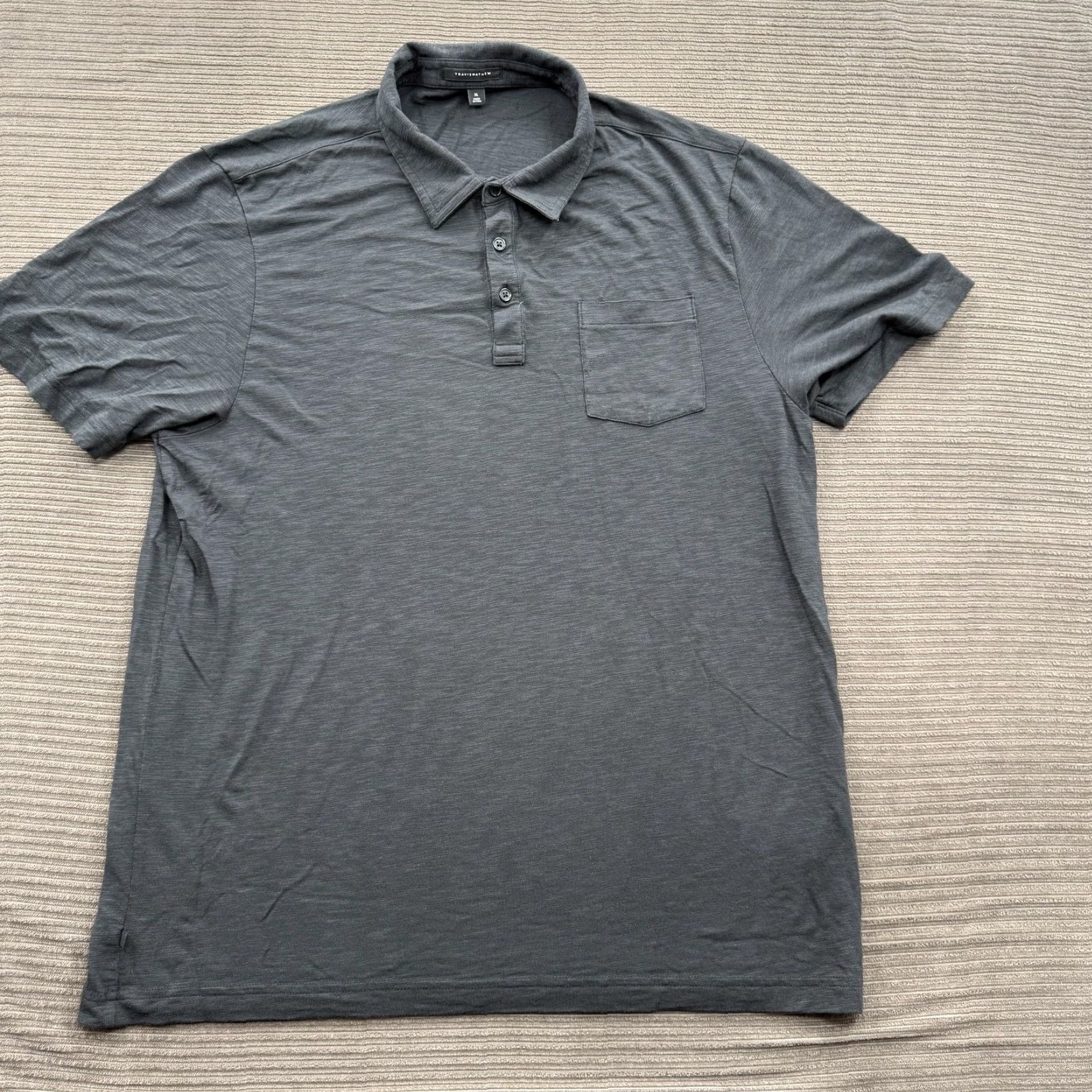 TravisMathew TravisMathew Polo Shirt Mens XL Gray Performance Stretch Pocket Golf Size US XL / EU 56 / 4 - 2 Thumbnail