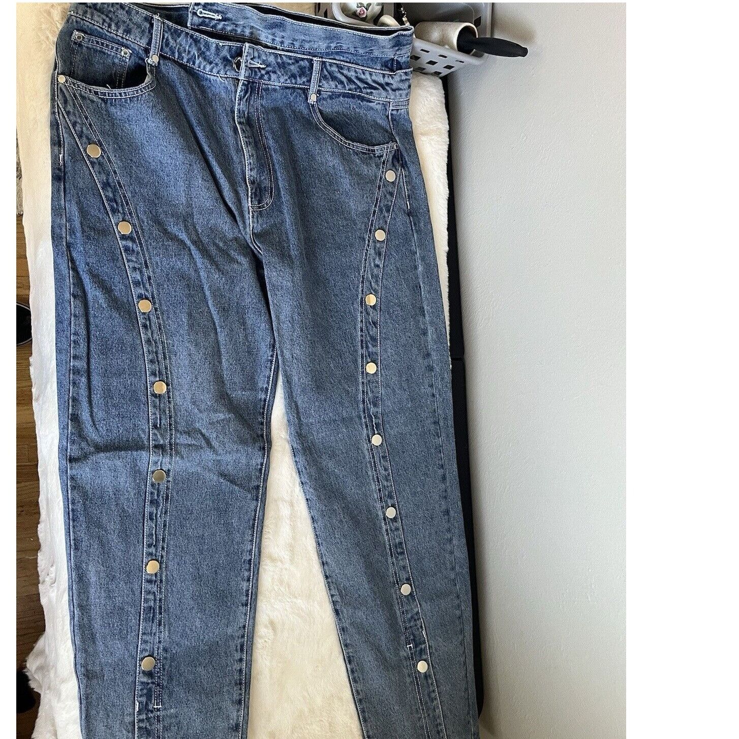 Maniere De Vior Manière de Voir Mom Jeans Womens 16 Straight Leg Nonstretch Size 38" / US 16 / IT 52 - 1 Thumbnail