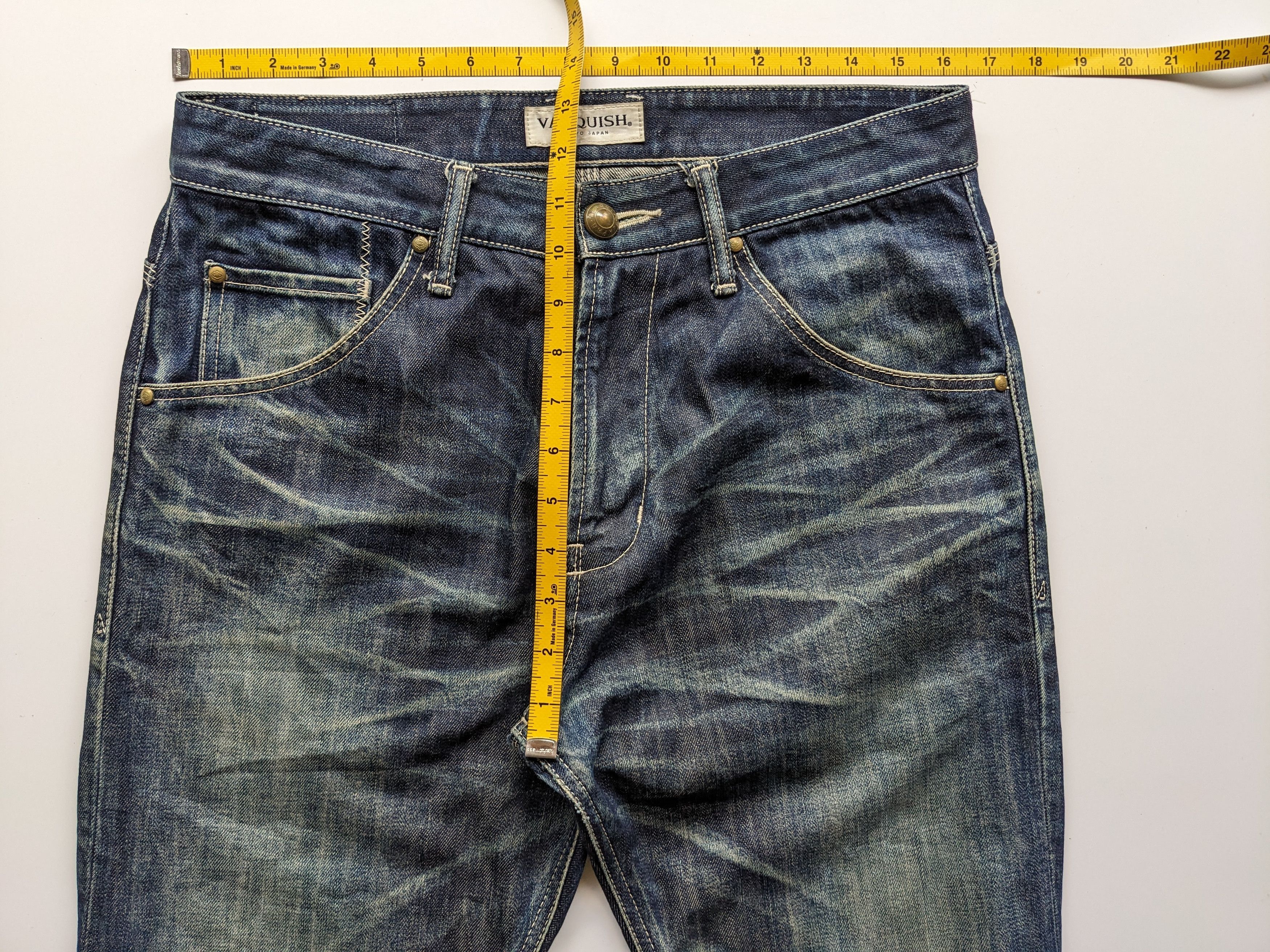 Japanese Brand × Jean × Vanquish Vanquish faded clawmark curve leg jeans Size US 33 - 7 Thumbnail