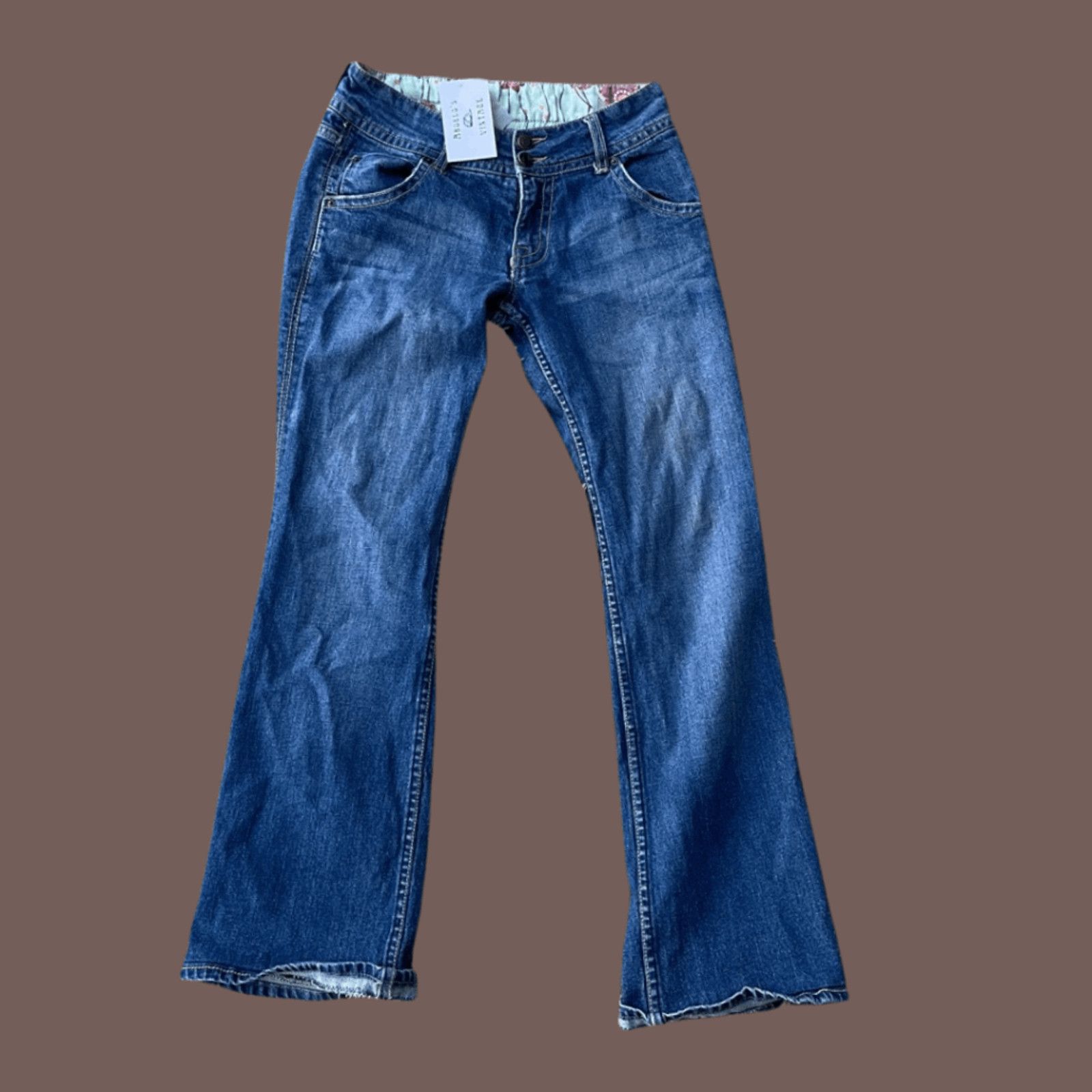 Hudson Low Rise Flap Pockets Flare Jeans Blue Size 28