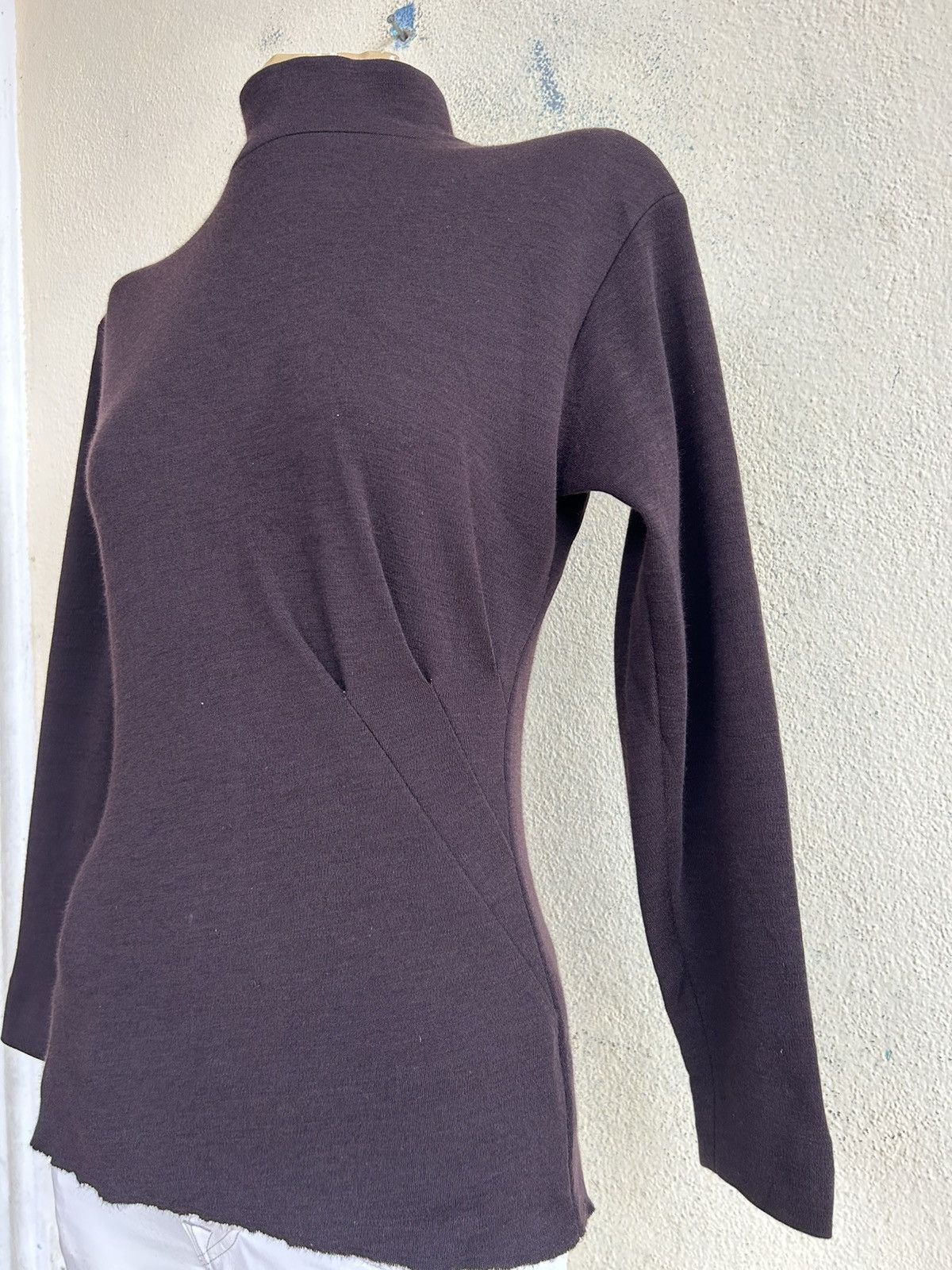Yves Saint Laurent YSL Rive gouche High Neck Long Sleeves Tshirt Size XS / US 0-2 / IT 36-38 - 2 Thumbnail