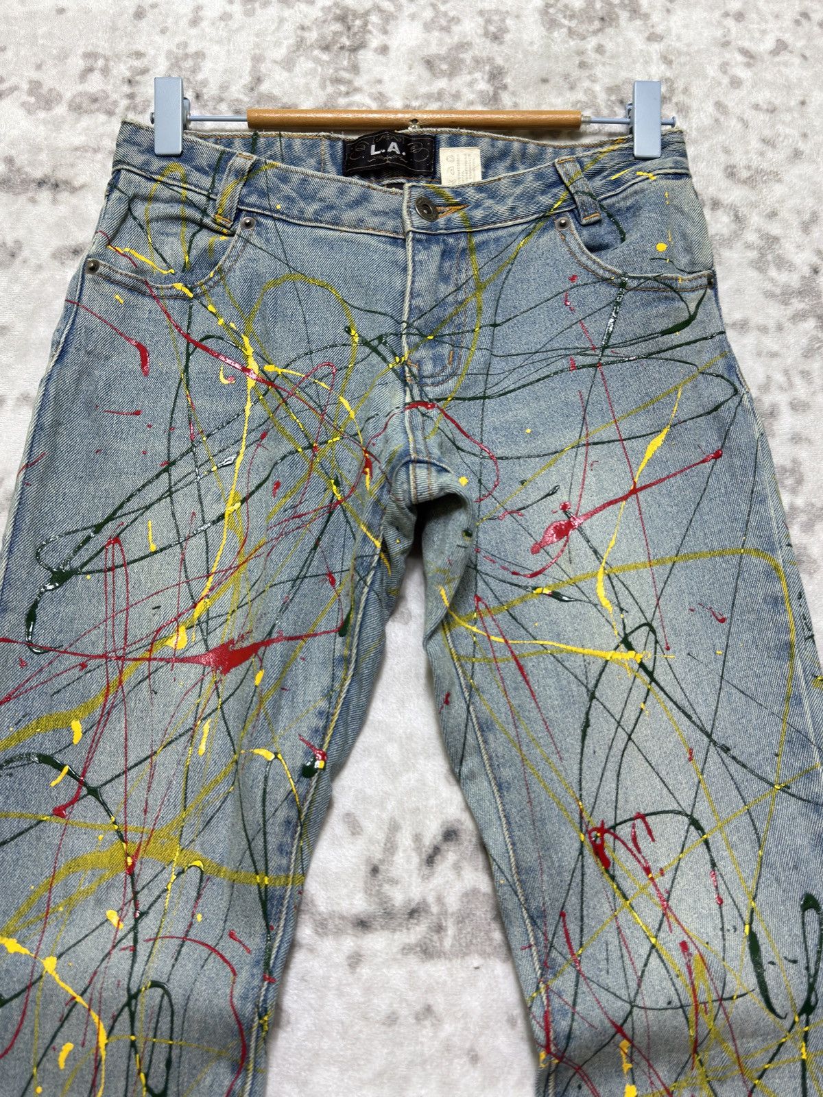 Hysteric Glamour Flare LA Jeans Paint Splash Junya Watanabe Style Bootcut Size US 26 / EU 42 - 3 Thumbnail